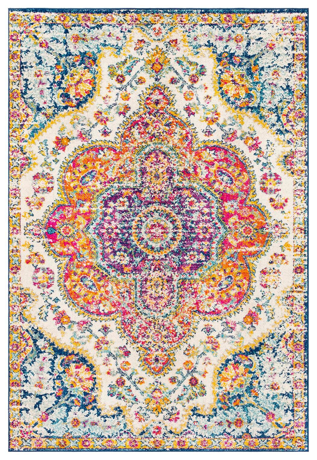 Machine Woven Elaziz 2' x 3' Doormat, Saffron, large