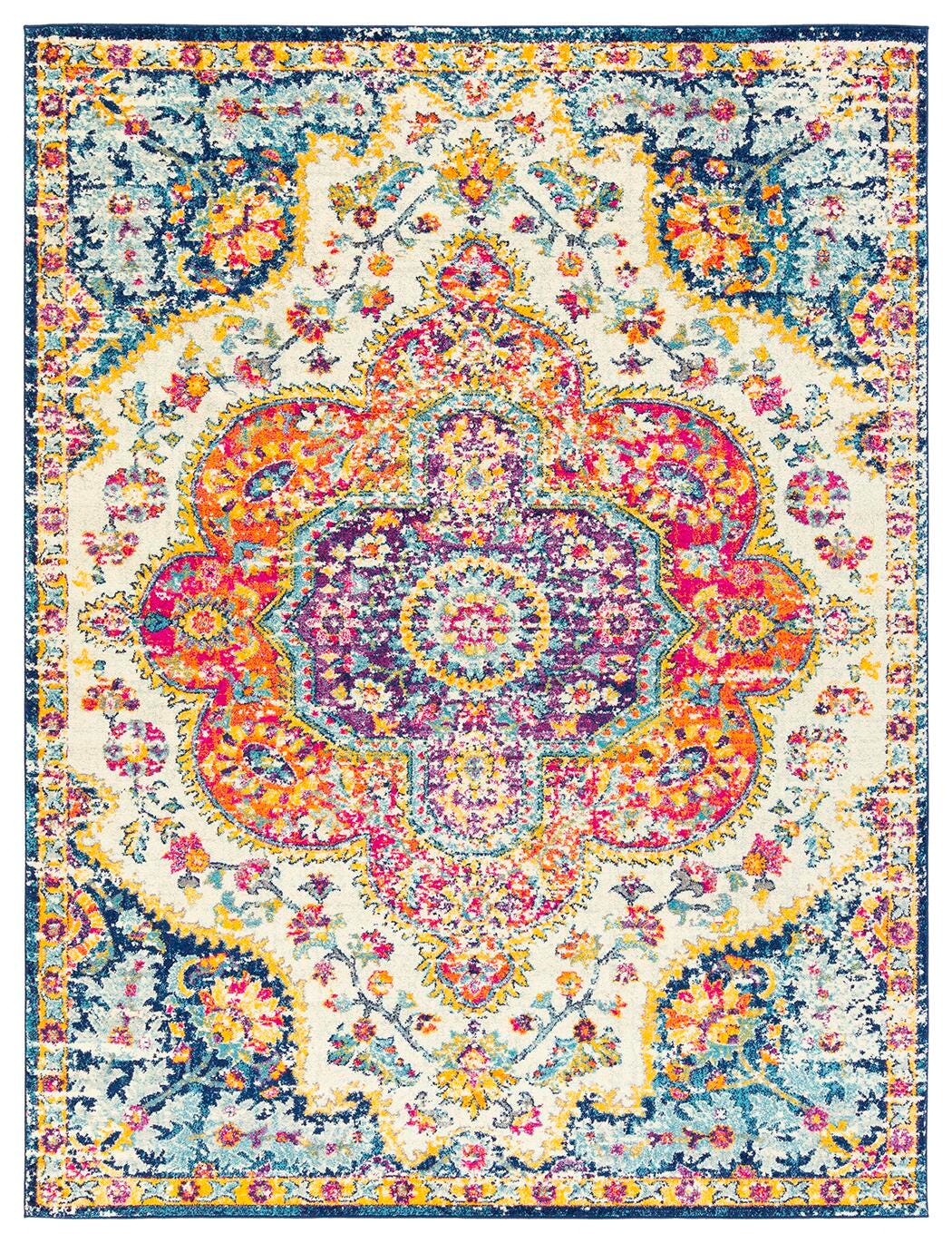 Machine Woven Elaziz 7'10" x 10'3" Area Rug, Saffron, large