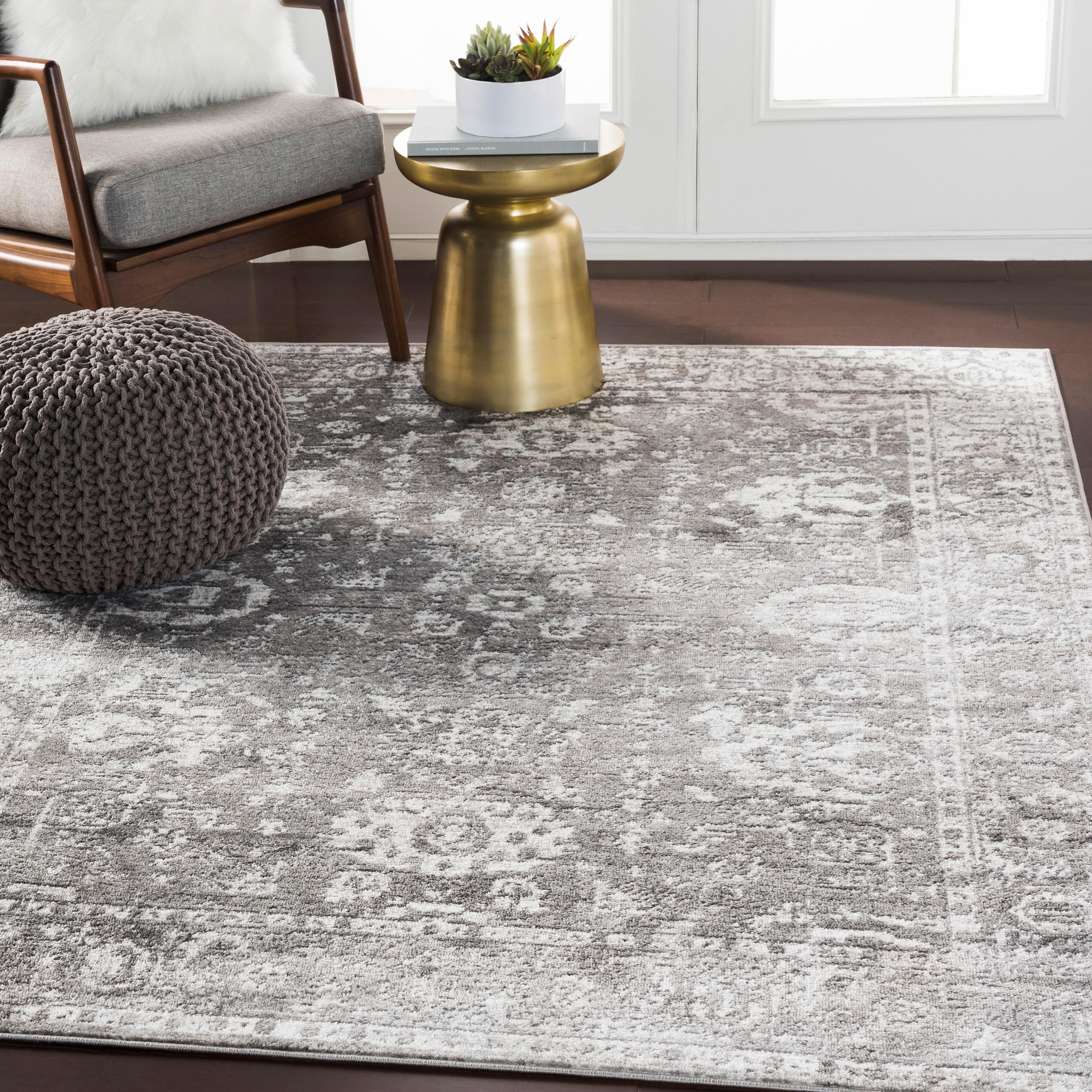 Machine Woven Monte Carlo 7'10" X 10'2" Area Rug, Ash Gray, rollover