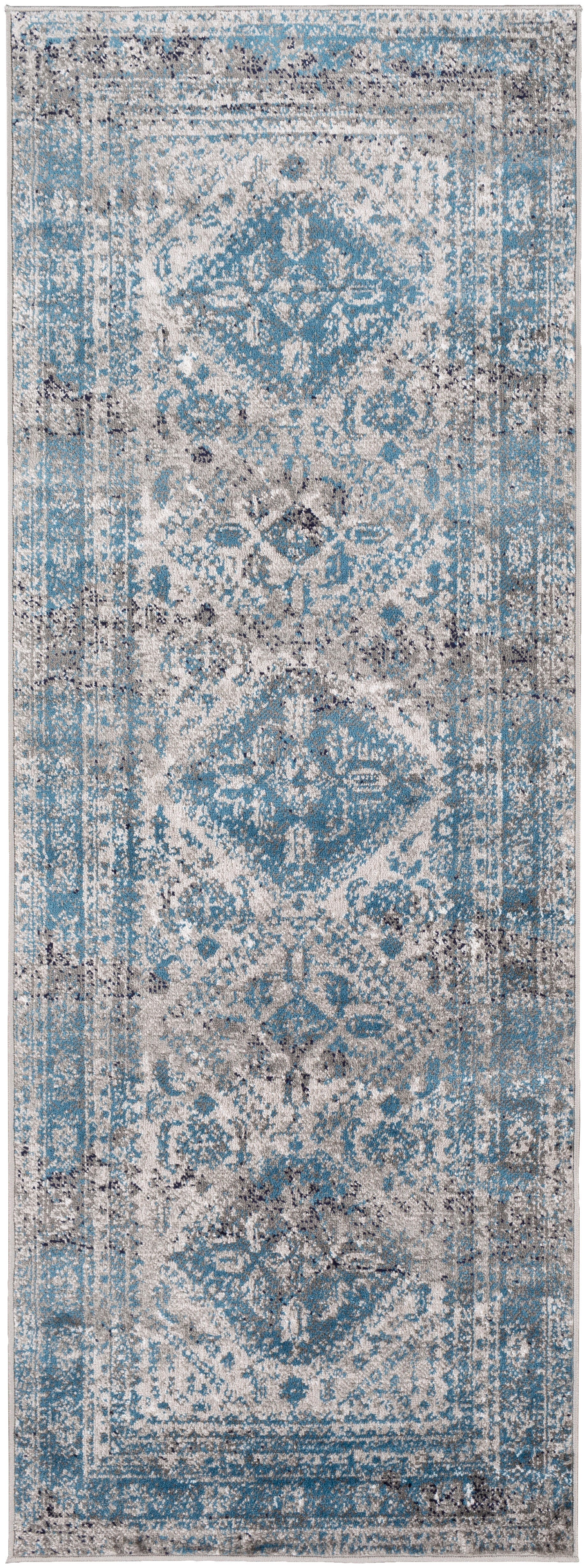 Surya Monte Carlo Traditional Area Rug, Charcoal/Blue, large