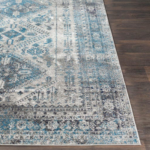Surya Monte Carlo Traditional Area Rug, Charcoal/Blue, large