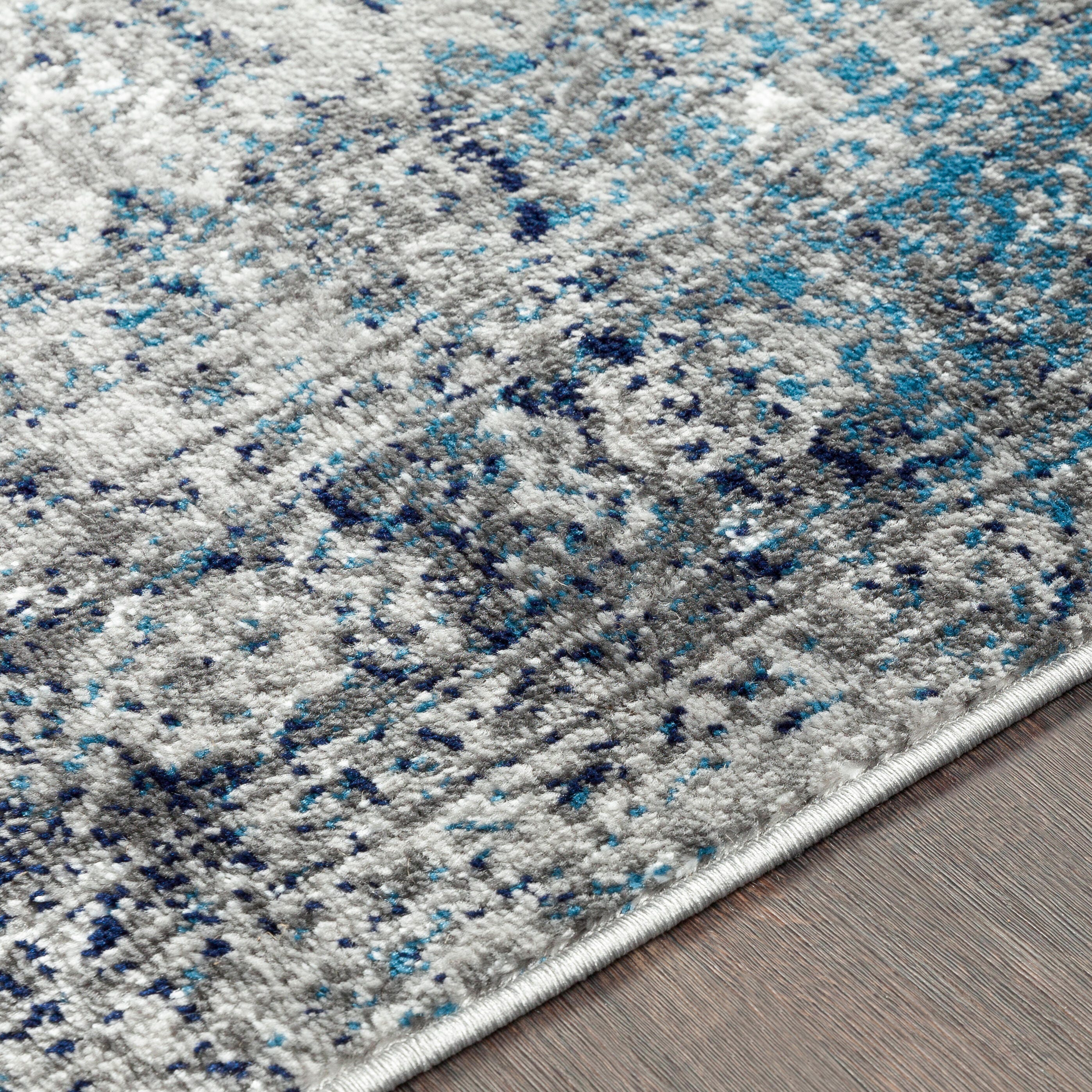 Surya Monte Carlo Traditional Area Rug, Charcoal/Blue, large