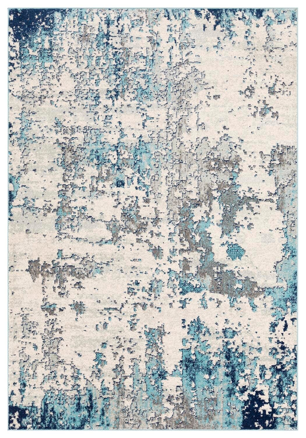 Machine Woven Sunderland 5'3" x 7'3" Area Rug, Navy, large