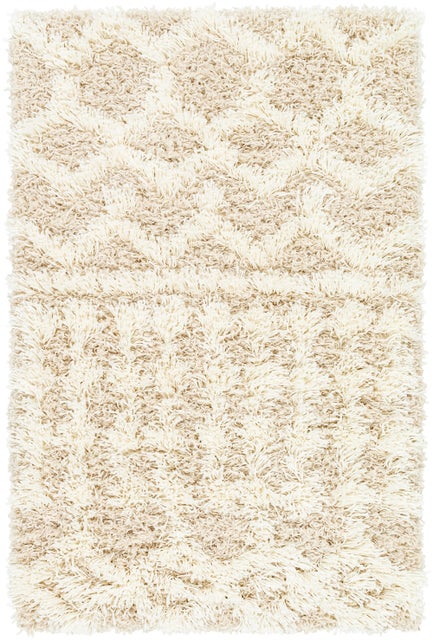 Urban Shag High Low Plush 2' X 2'11" Accent Area Rug, Light Beige