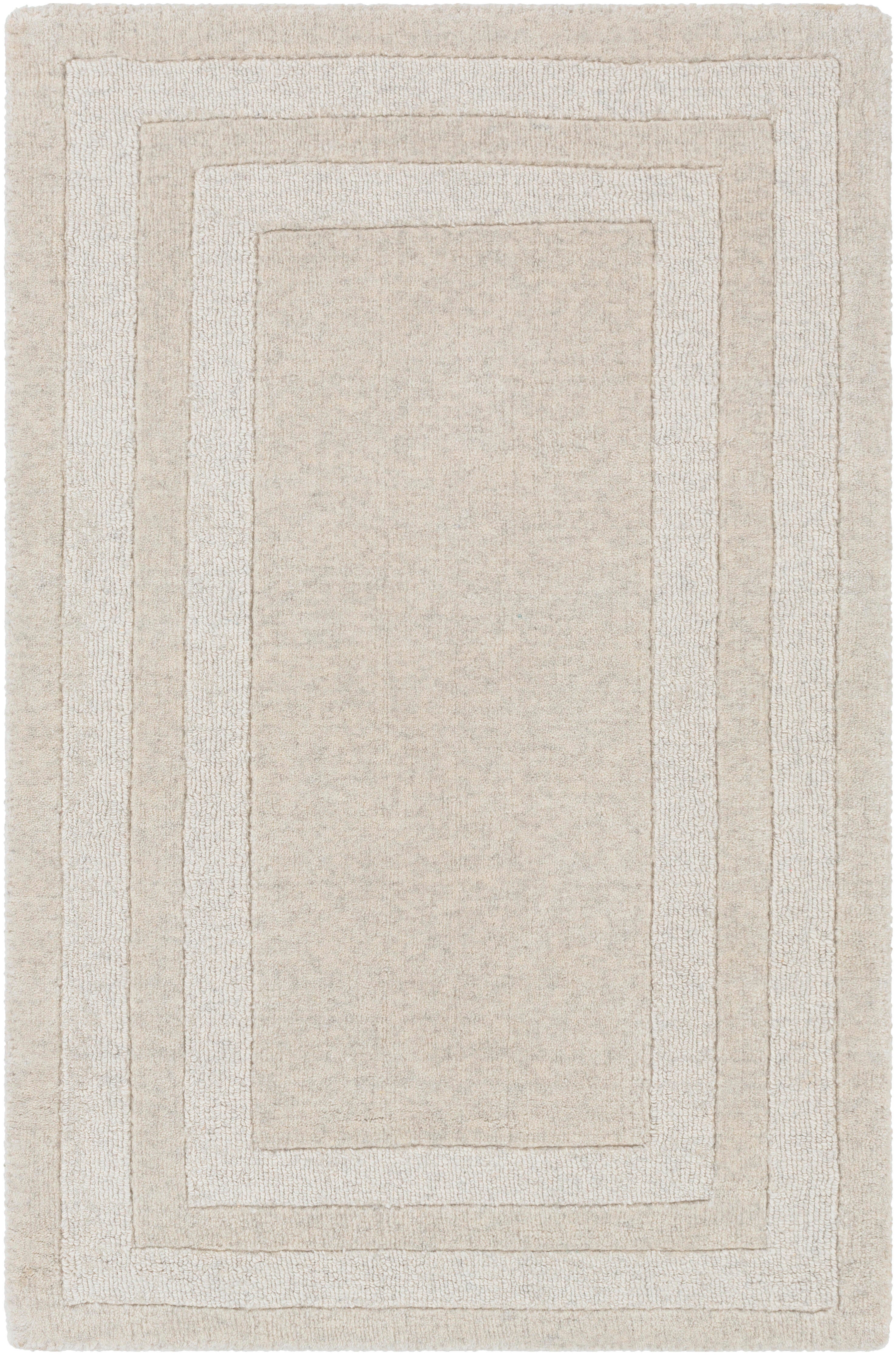 Hand Tufted Sorrento 2' X 3' Doormat, Ivory/Taupe, large