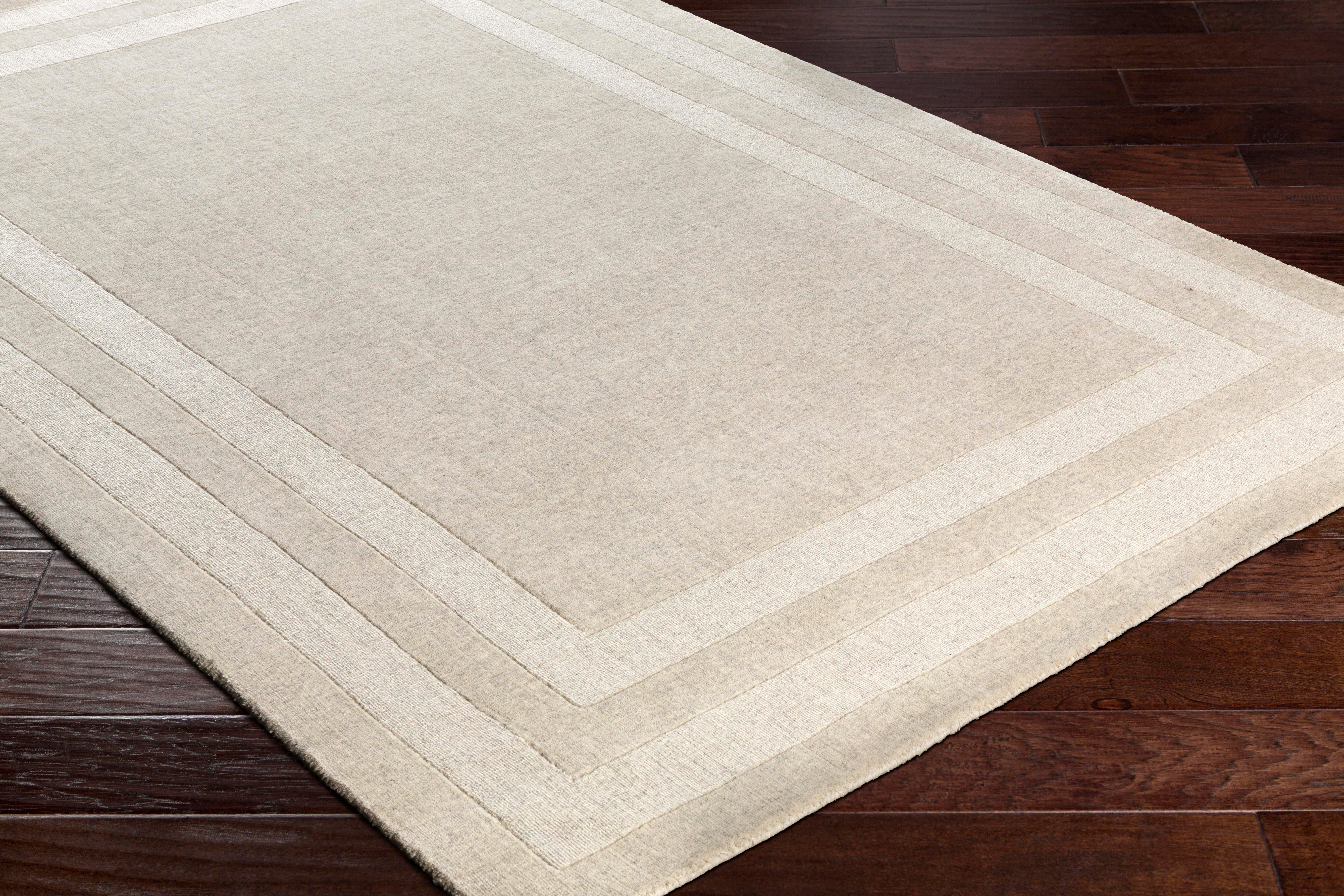 Hand Tufted Sorrento 5' X 7'6" Area Rug, Ivory/Taupe, large