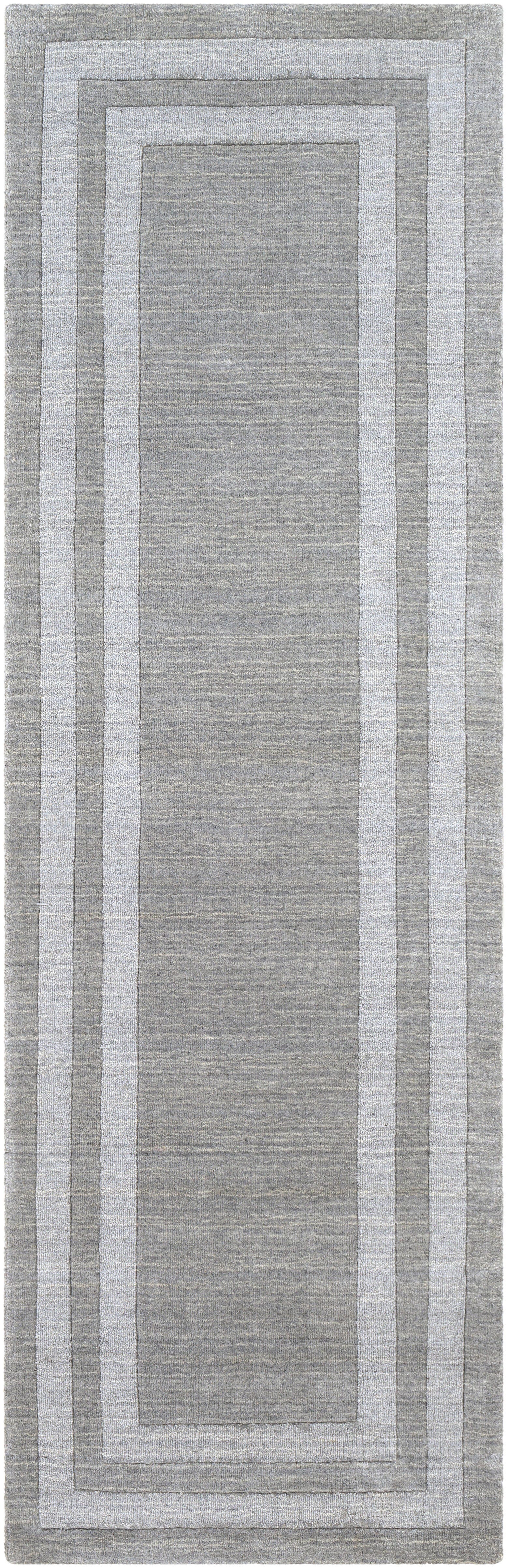 Hand Tufted Sorrento 2'6" X 8' Runner, Medium Gray, large