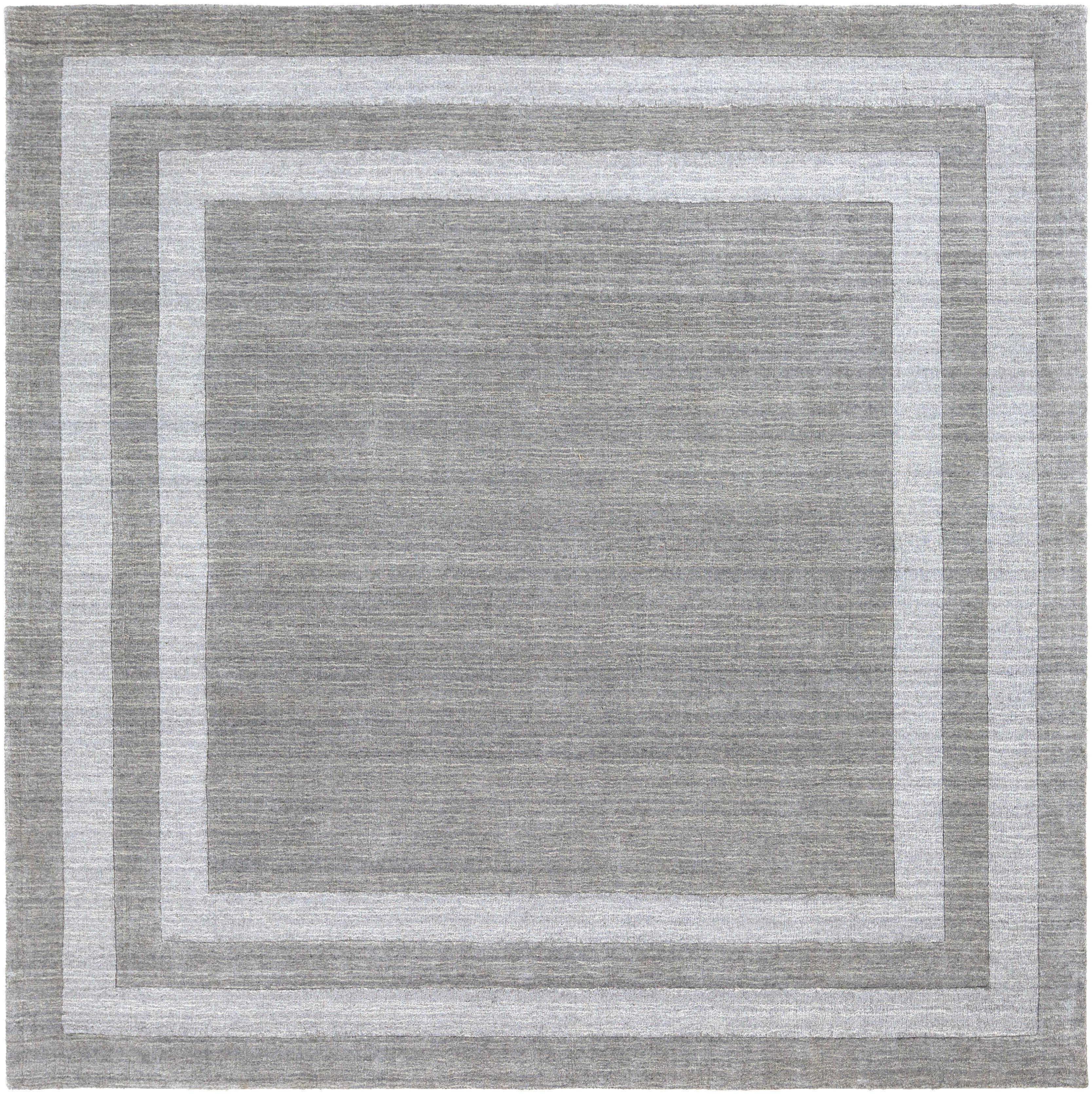 Hand Tufted Sorrento 8' Square Area Rug, Medium Gray, rollover