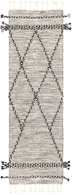 Surya Zanafi 2'6" x 8' Runner, Black/Cream