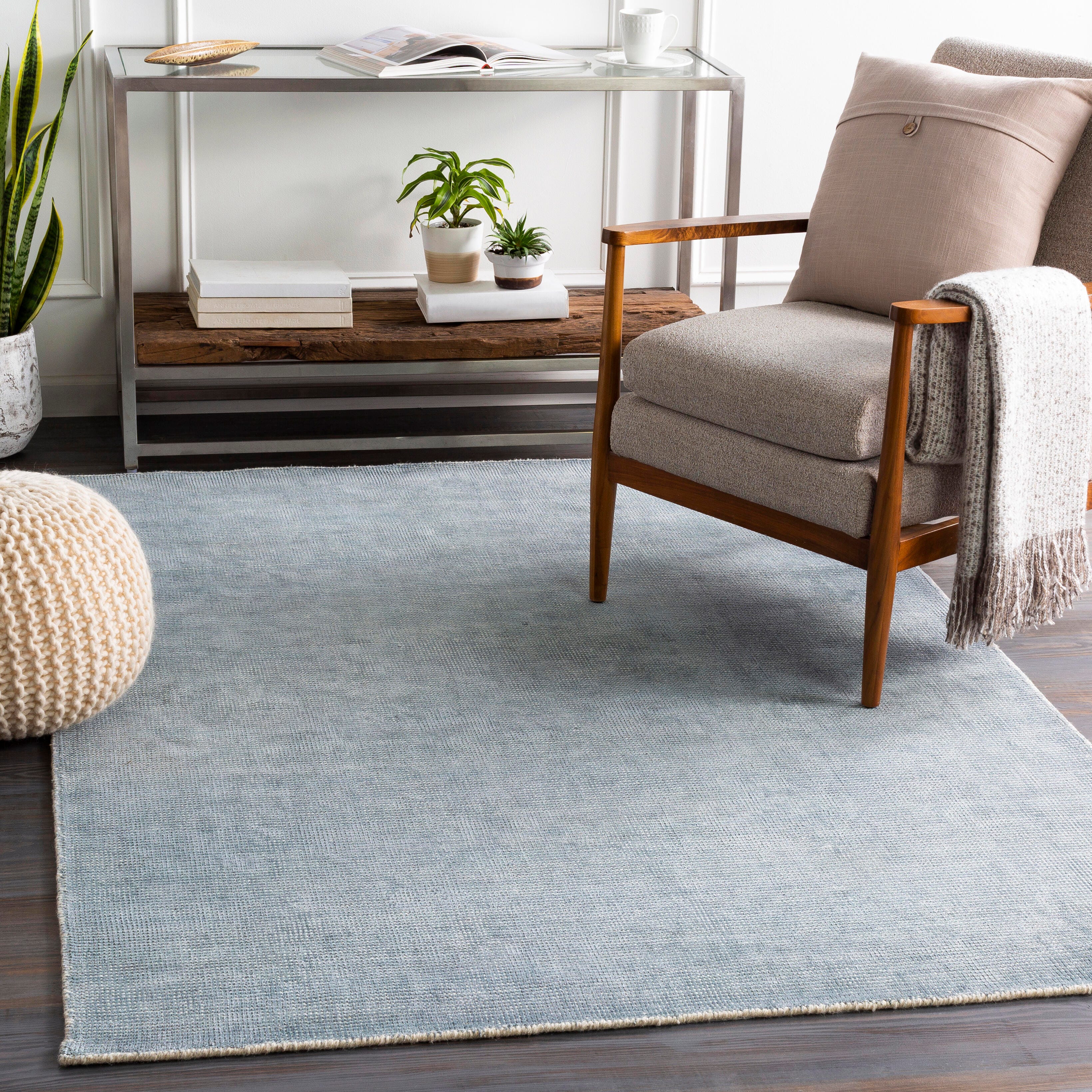 Surya Amalfi 5' x 7'6" Area Rug, Denim/Cream, rollover