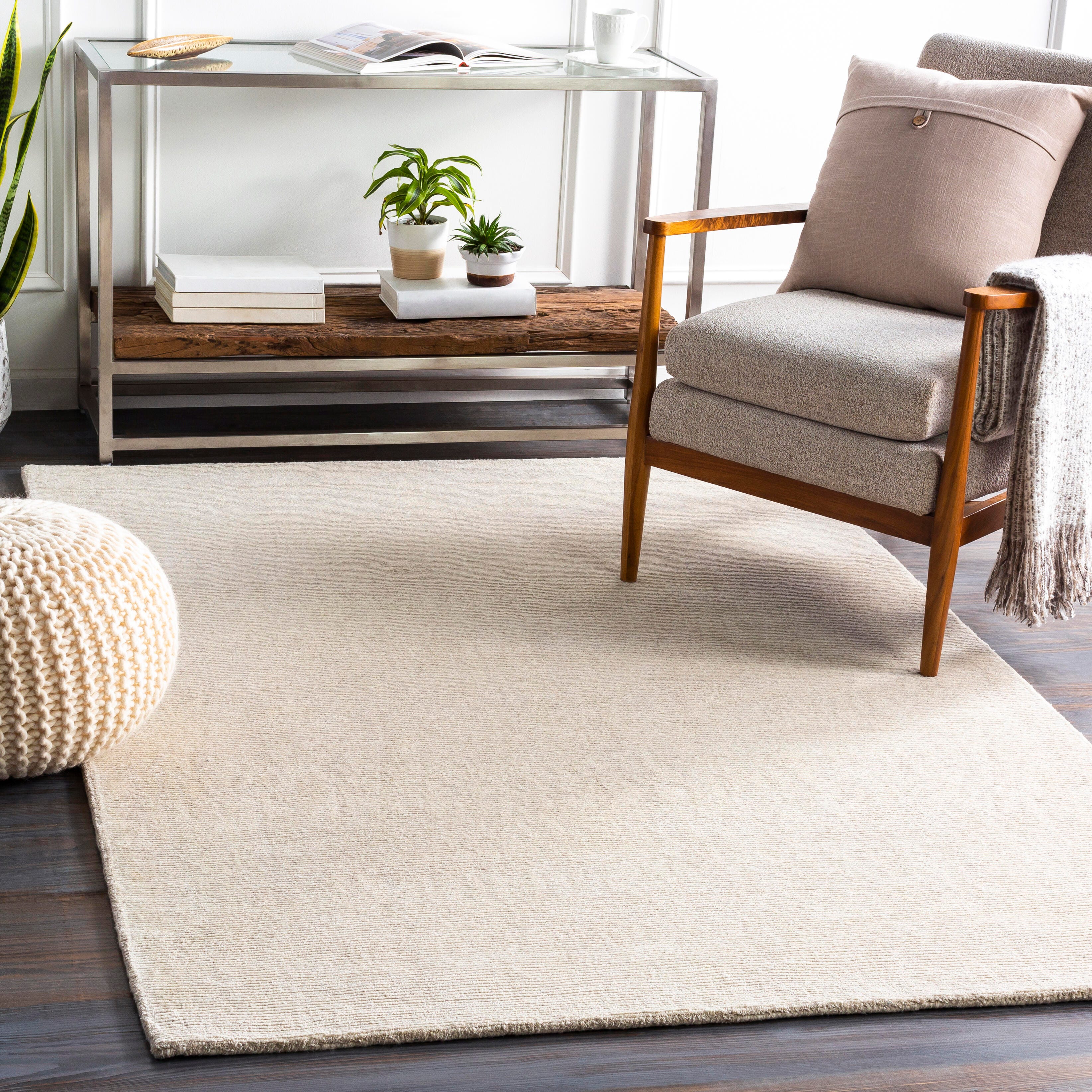 Surya 5' x 7'6" Area Rug, Ivory, rollover