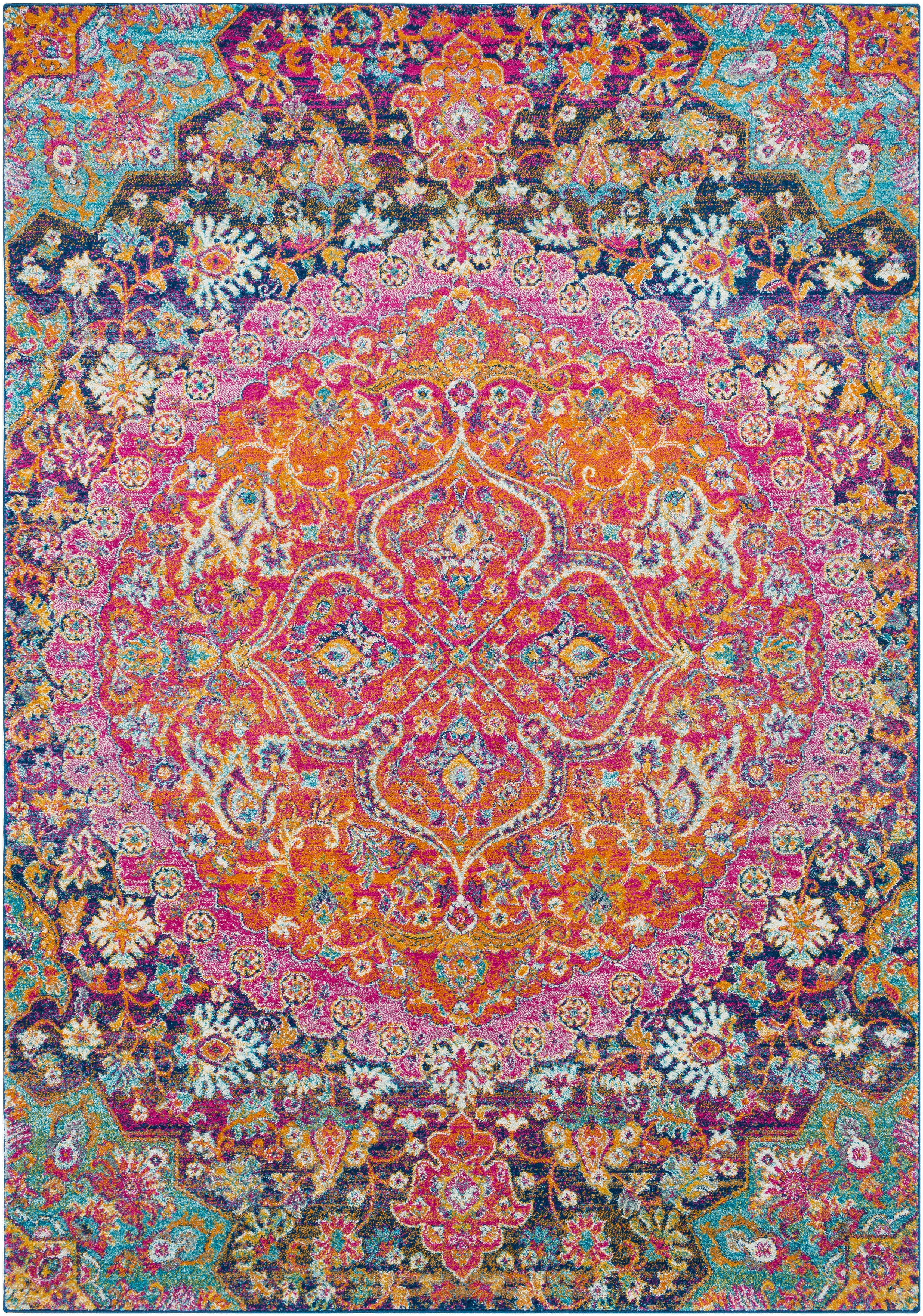 Traditional 2' x 3' Area Rug, White, large