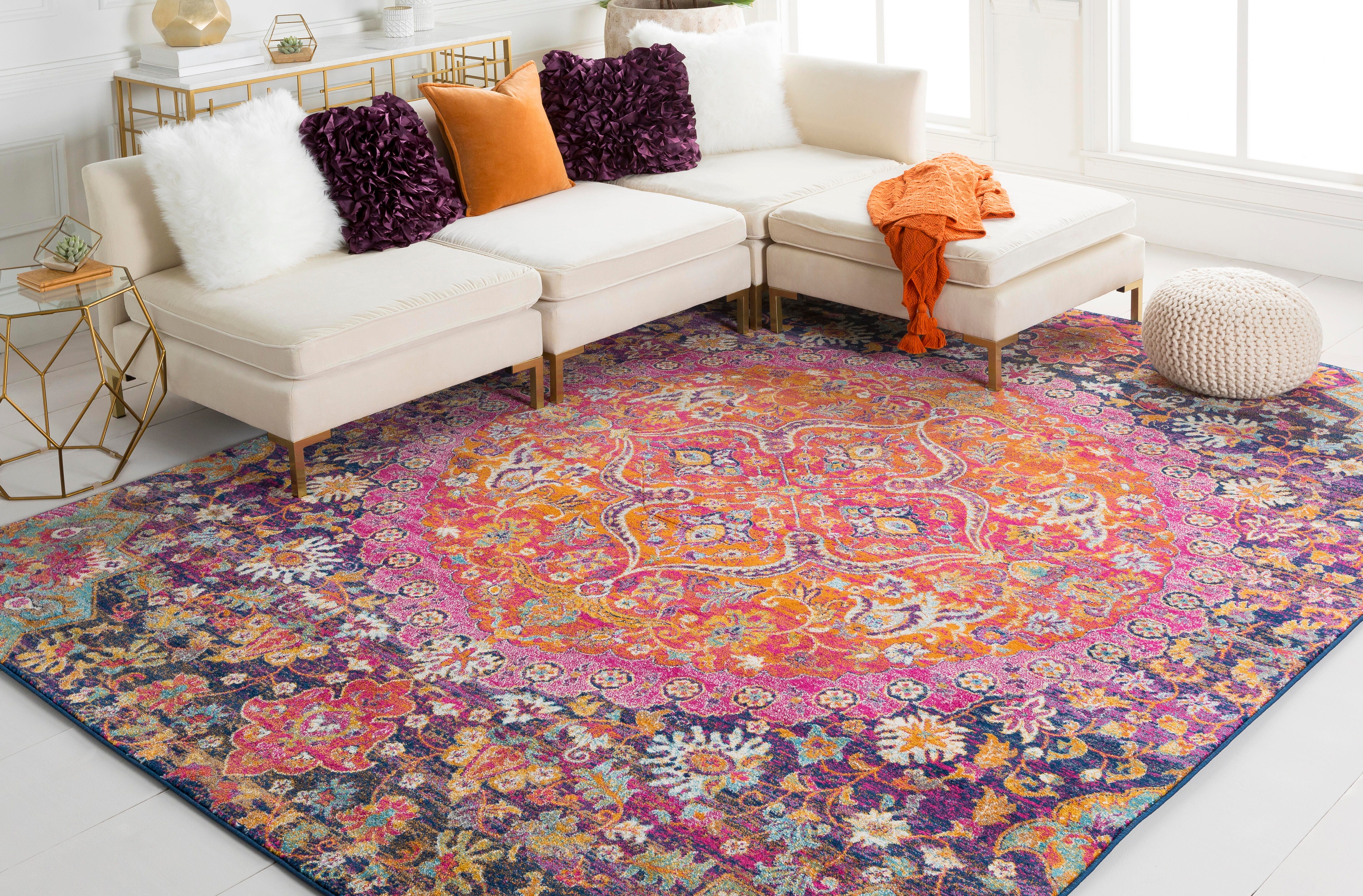 Traditional 5'3" x 7'3" Area Rug, Multi, rollover