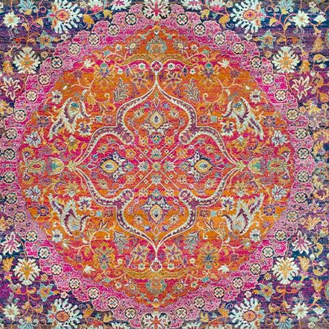 Traditional 5'3" x 7'3" Area Rug, Multi, large