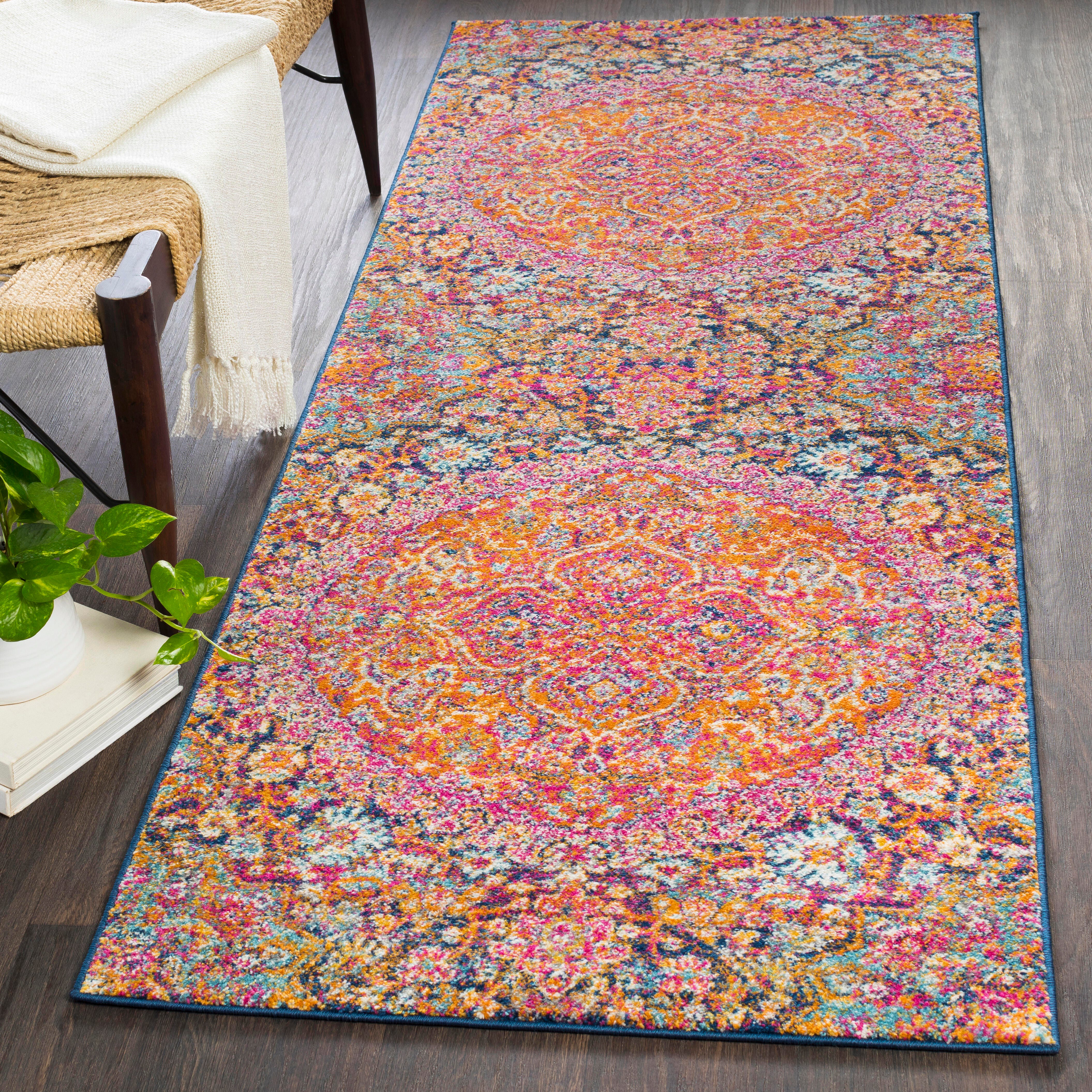 Traditional 5'3" x 7'3" Area Rug, Multi, large