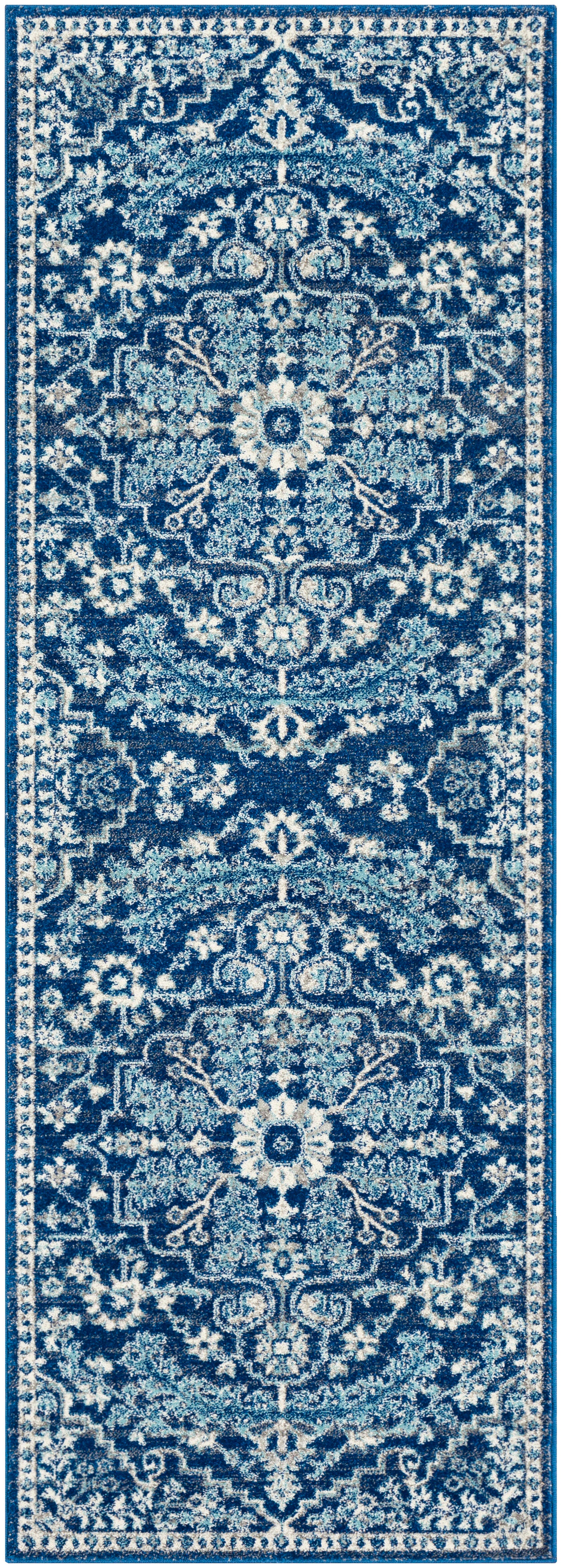Traditional 2'7" X 7'3" Area Rug, Multi, large