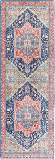 Surya Iris 2'6" X 7'6" Area Rug, Navy Multi
