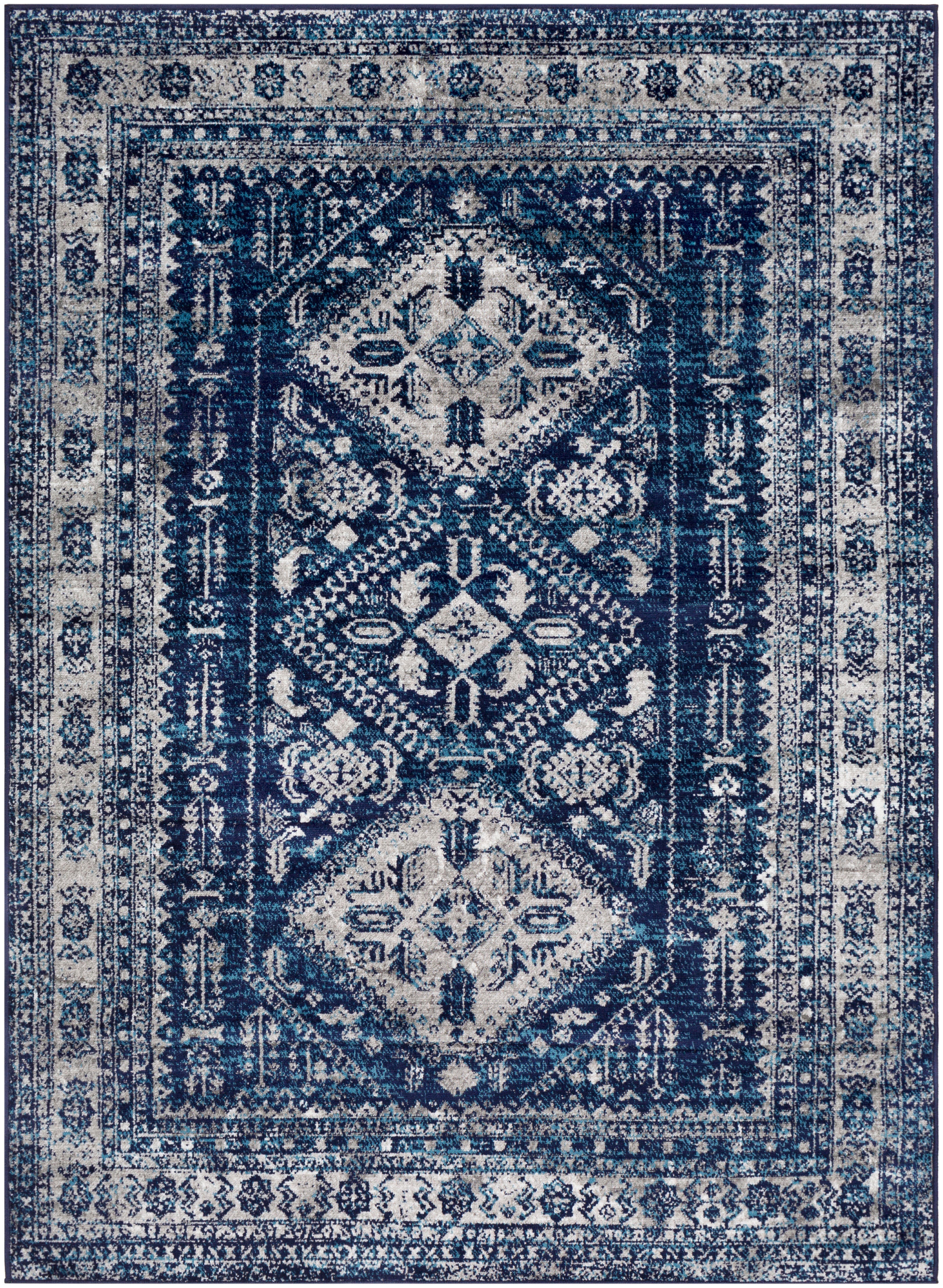 Surya Monte Carlo Traditional Area Rug, Dark Blue, large