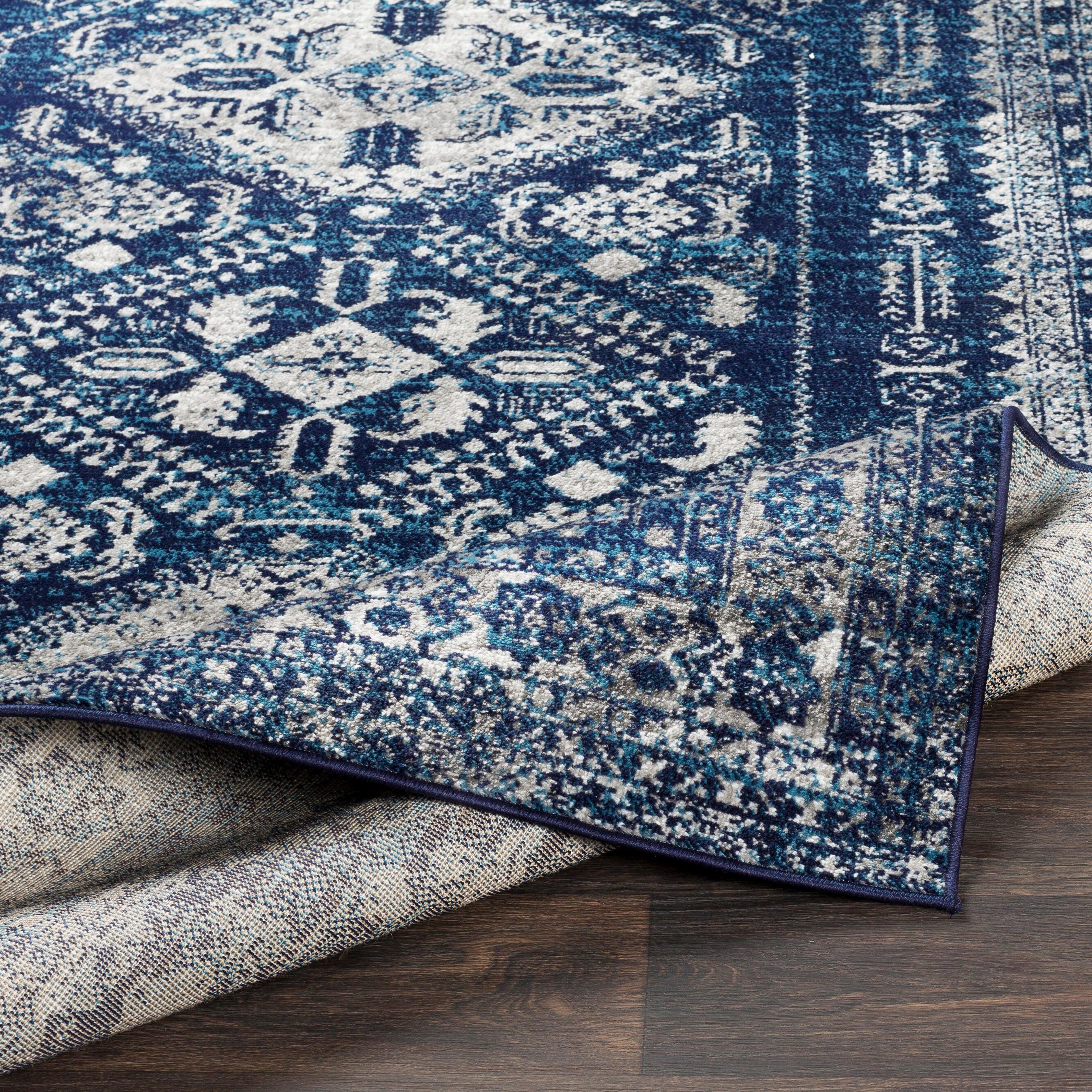Surya Monte Carlo Traditional Area Rug, Dark Blue, large