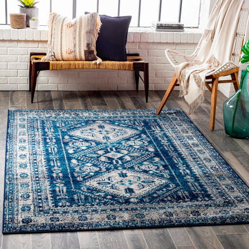 Surya Monte Carlo Traditional Area Rug, Dark Blue, large