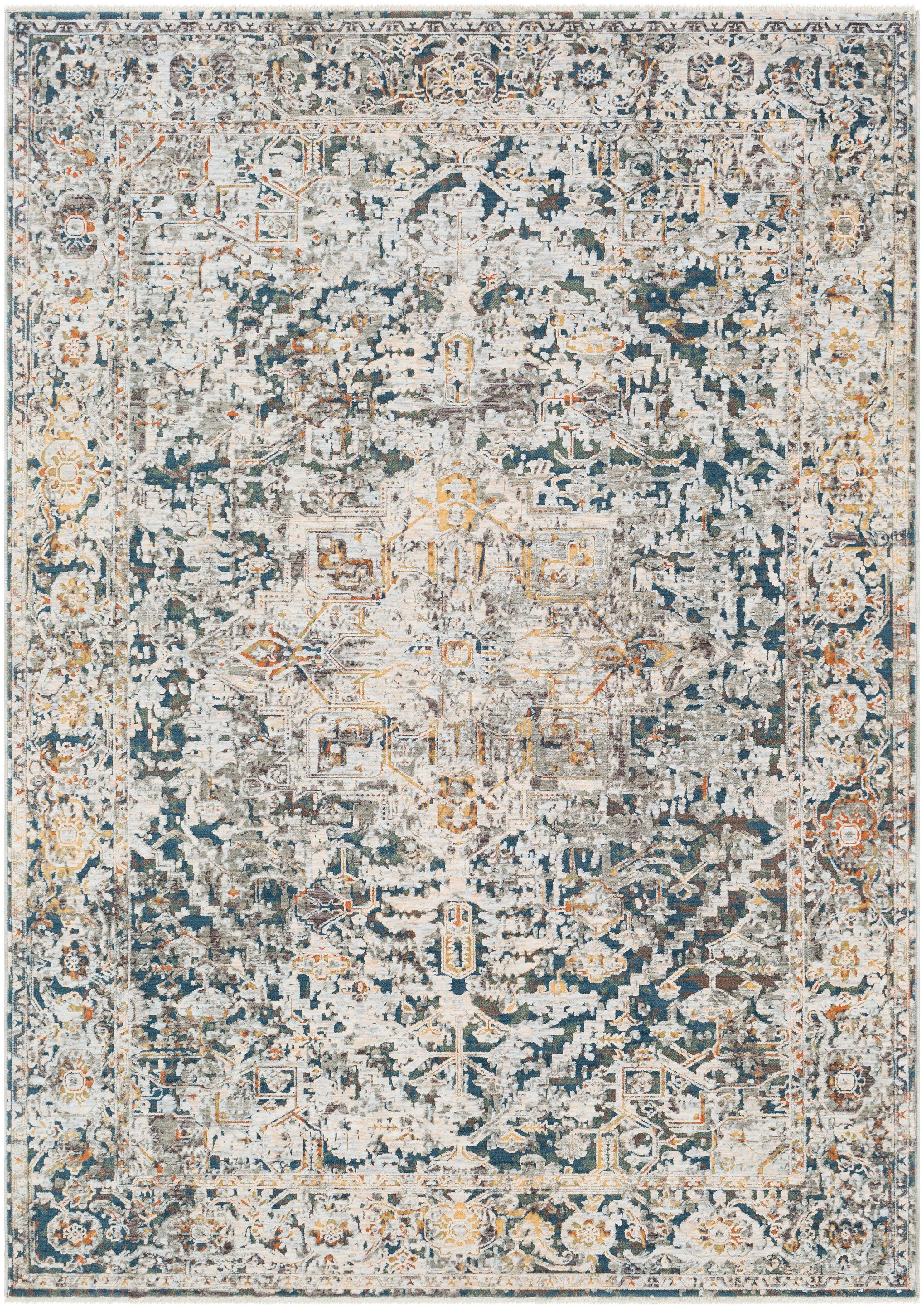 Traditional Area Rug 3'3" X 5' Rug, Multi, large