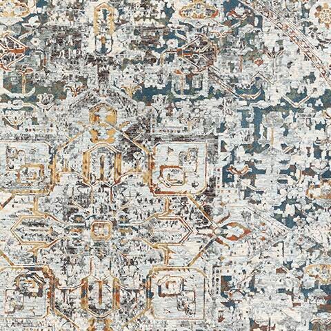 Traditional Area Rug 7'10" Round Rug, Multi, large