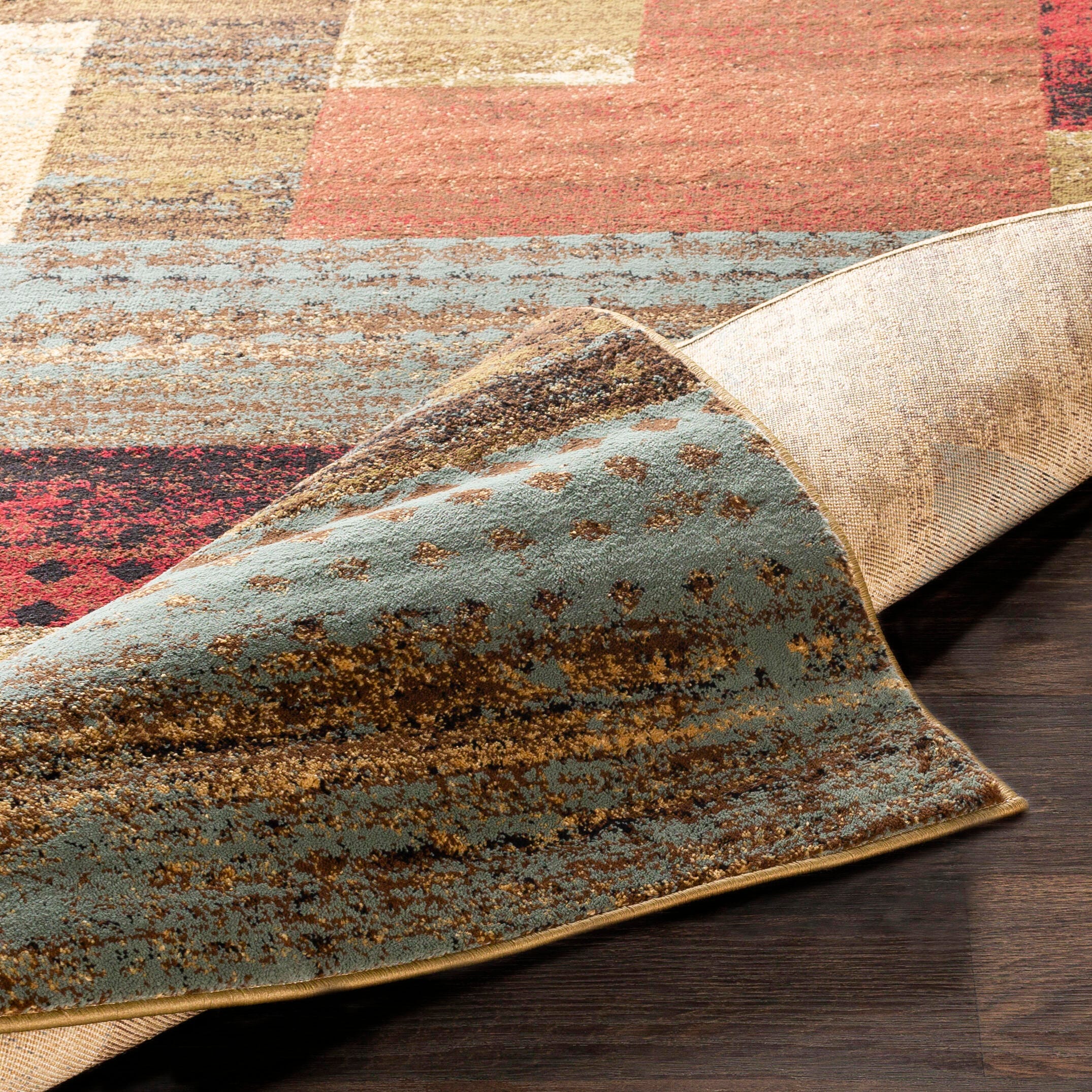 Modern Area Rug 2' X 3'3" Rug, Multi, large