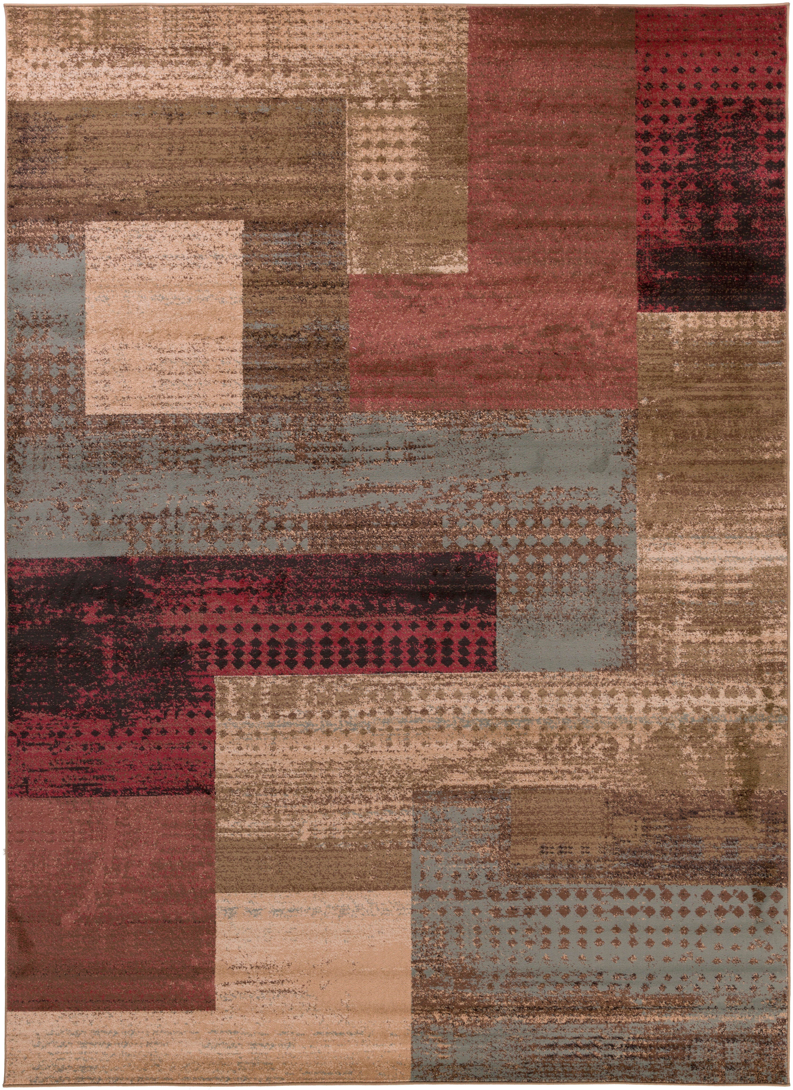 Modern Area Rug 6'7" X 9'6" Rug, Multi, large