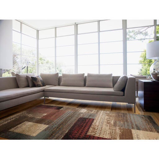 Modern Area Rug 6'7" X 9'6" Rug, Multi, large