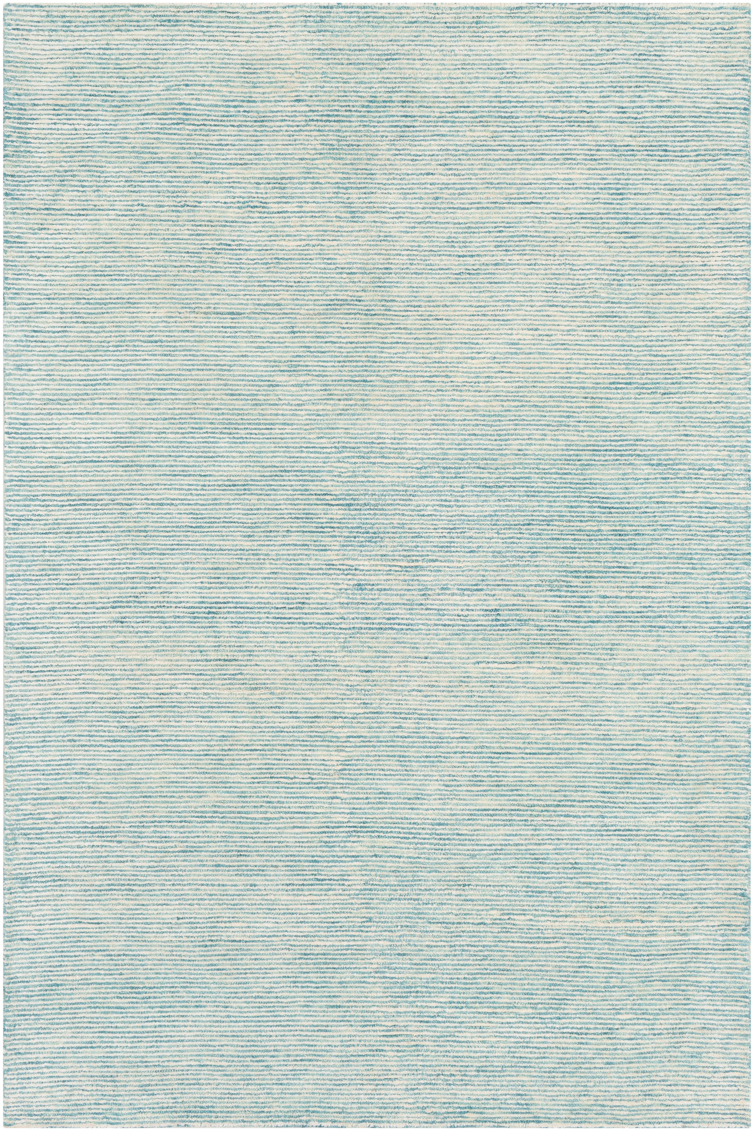 World Needle 5' x 7'6" Rug, Aqua/Cream, large