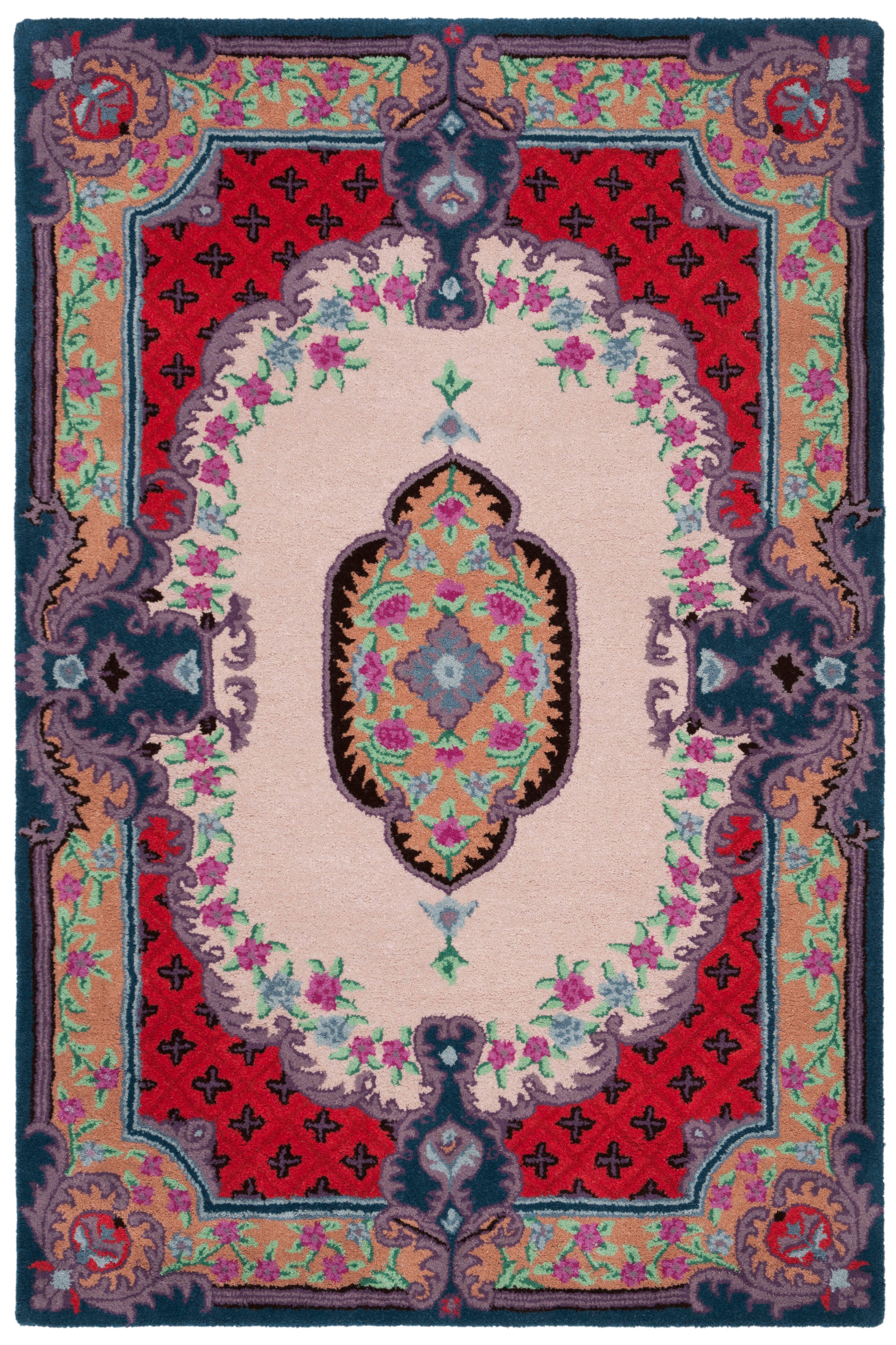 Safavieh Bellagio 2'6" X 4' Accent Rug, Ivory/Pink, large