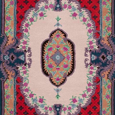 Safavieh Bellagio Bellagio 2'6" X 4' Accent Rug, Ivory/Pink, large