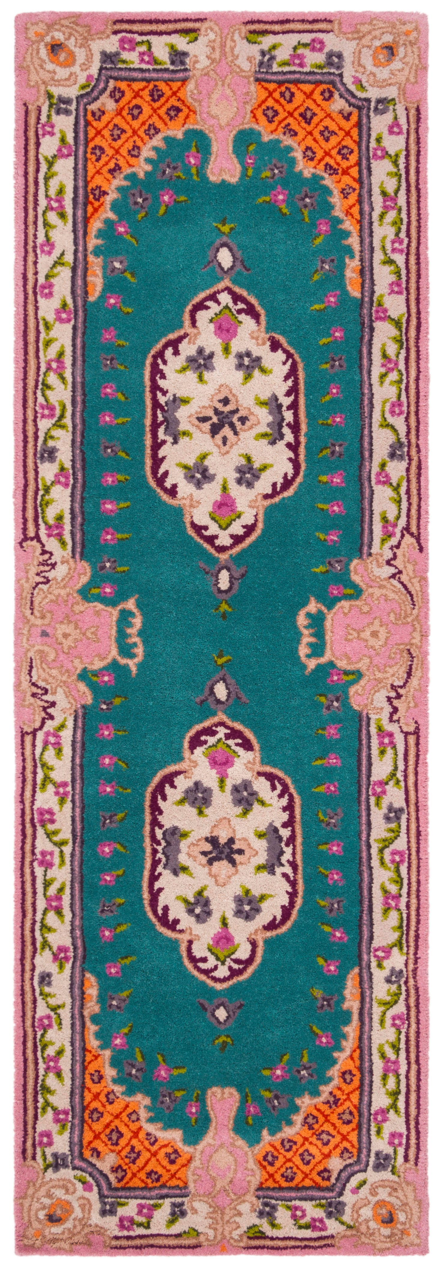 Safavieh Bellagio Bellagio 2'3" X 7' Runner, Blue/Pink, large