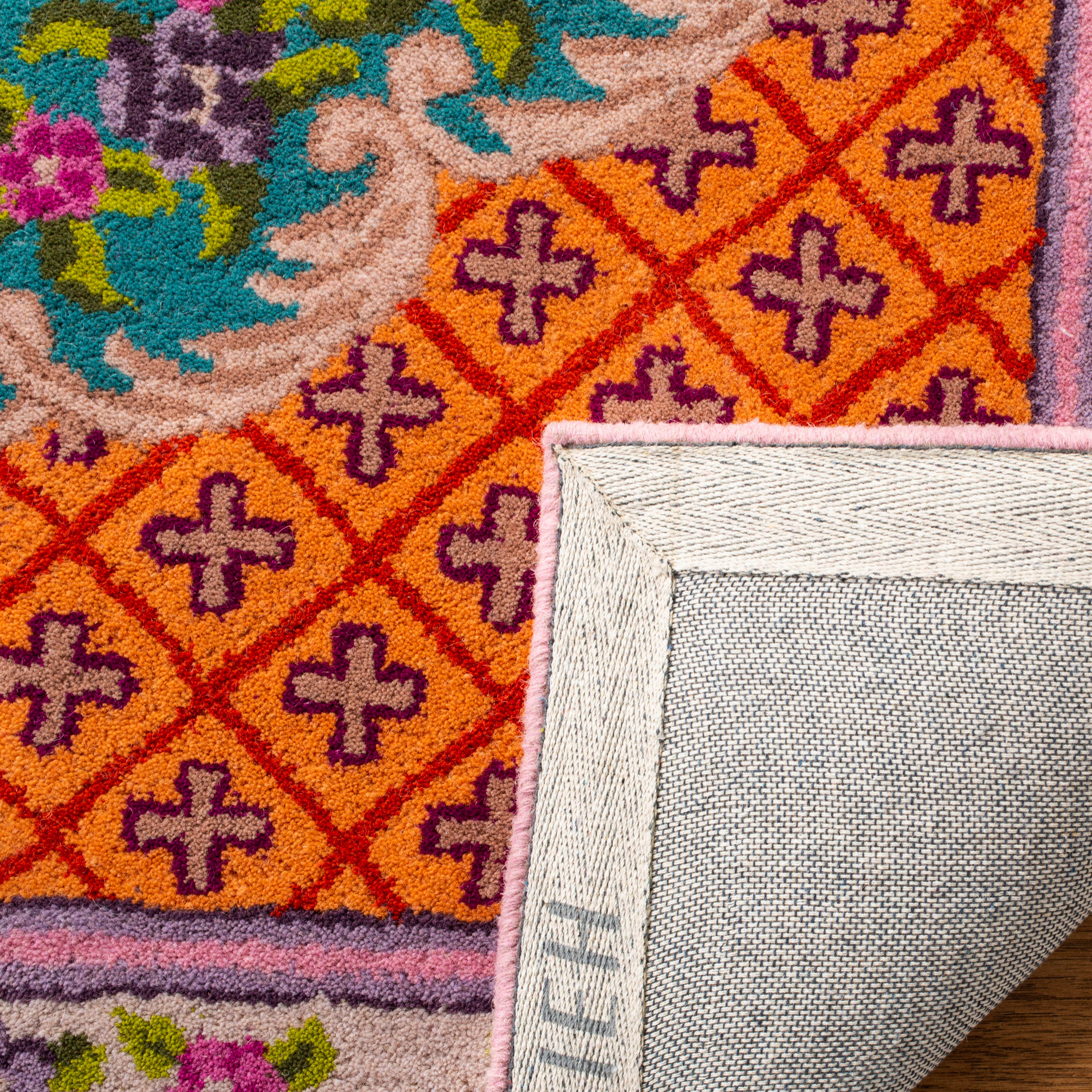 Safavieh Bellagio Bellagio 2'3" X 7' Runner, Blue/Pink, large