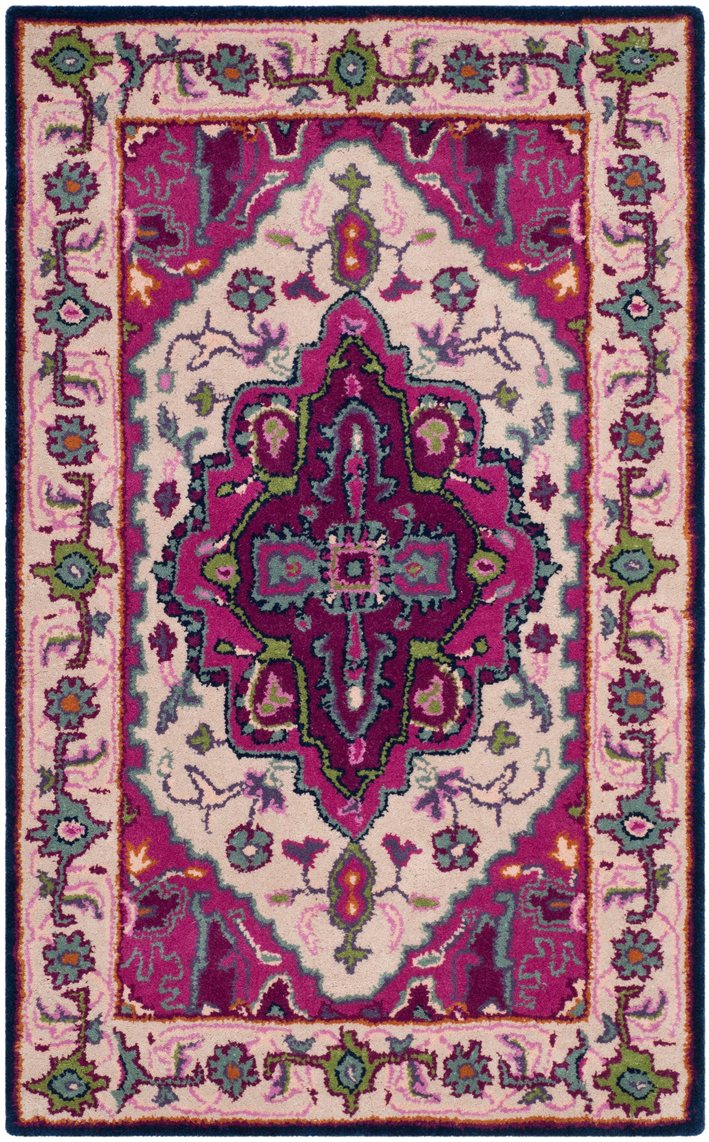 Safavieh Bellagio 2'6" X 4' Accent Rug, Ivory/Pink, large