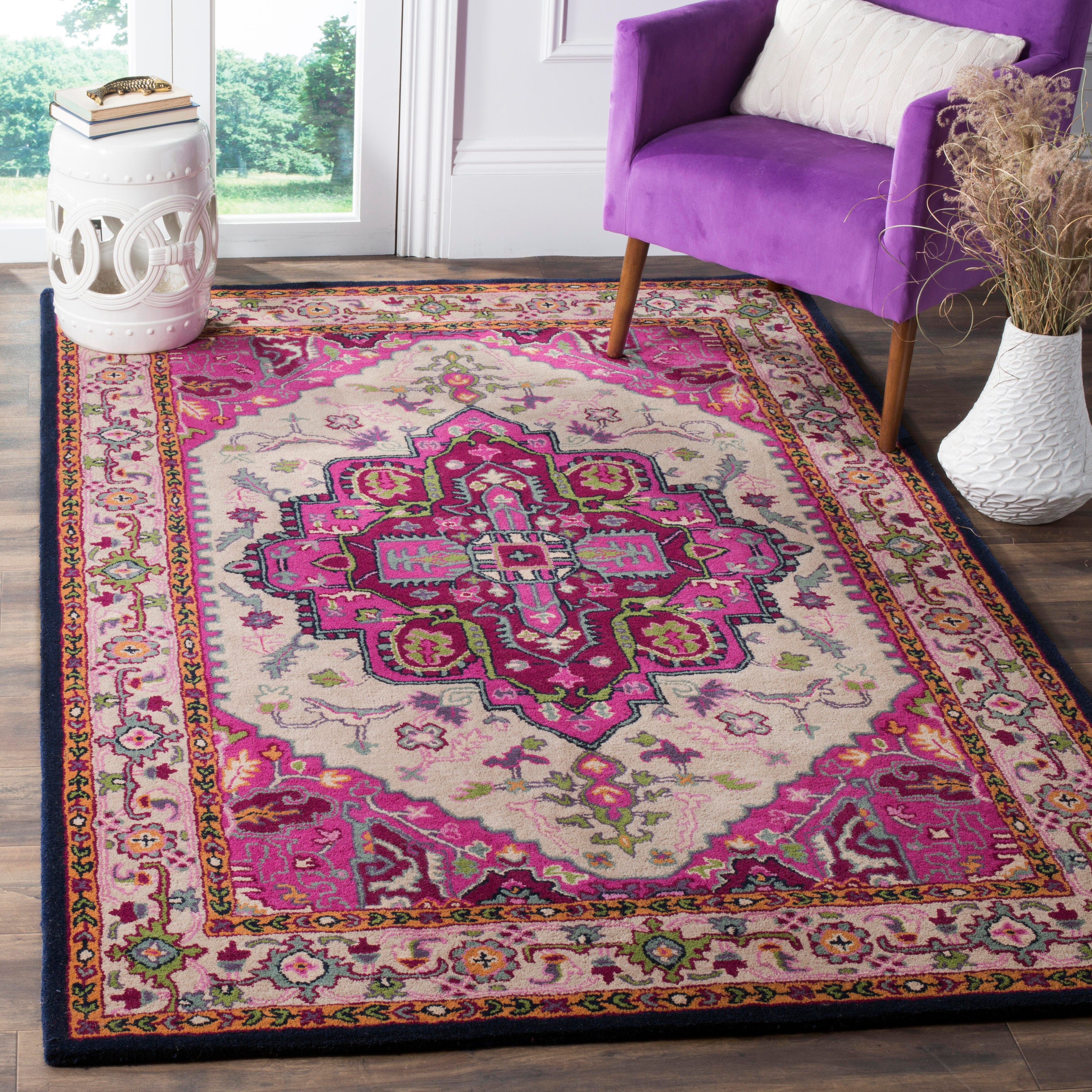 Safavieh Bellagio 5' X 8' Area Rug, Ivory/Pink, rollover