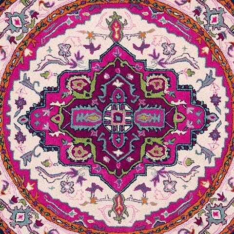 Safavieh Bellagio Bellagio 5' X 5' Round Area Rug, Ivory/Pink, large