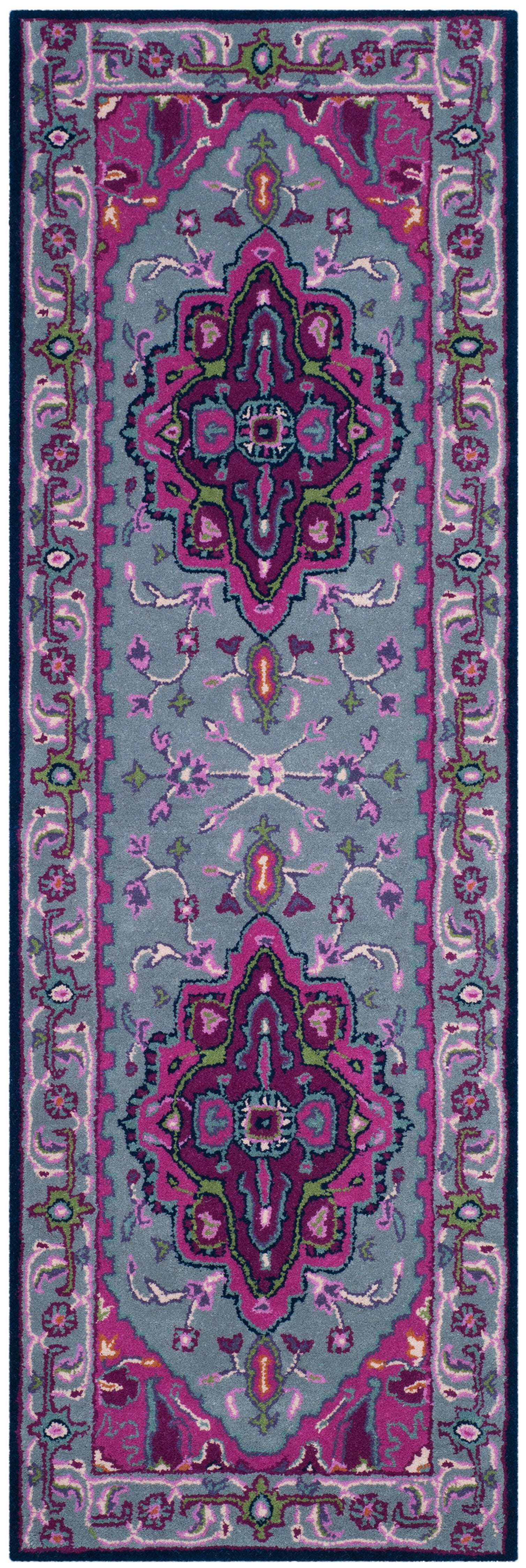 Safavieh Bellagio 2'3" X 7' Runner, Gray/Pink, large