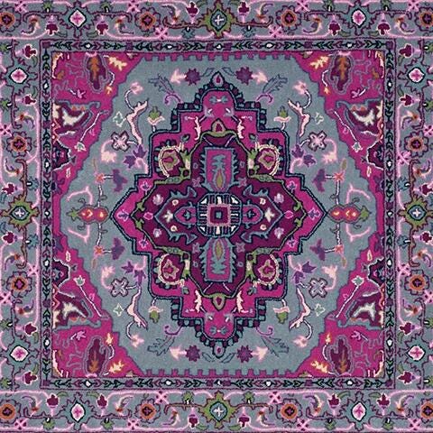 Safavieh Bellagio Bellagio 5' X 5' Square Area Rug, Gray/Pink, large