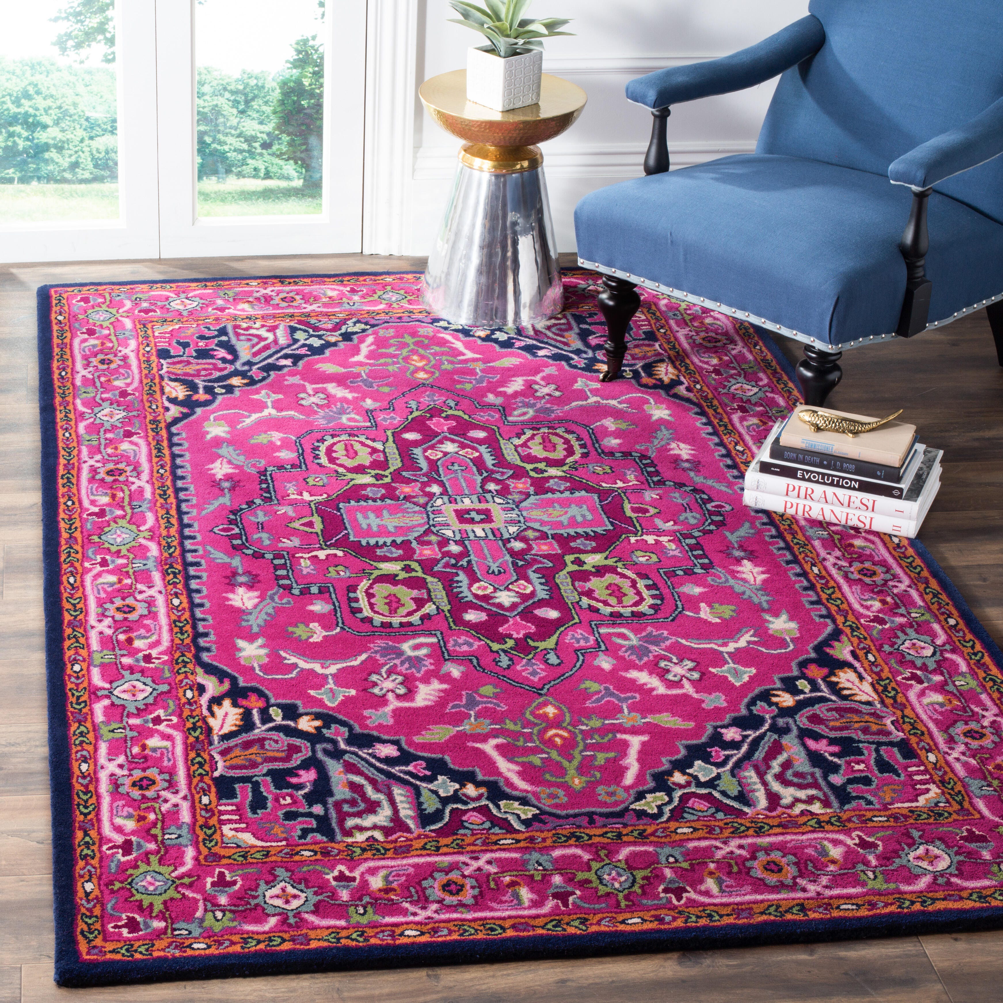 Safavieh Bellagio 5' X 8' Area Rug, Pink/Navy, large