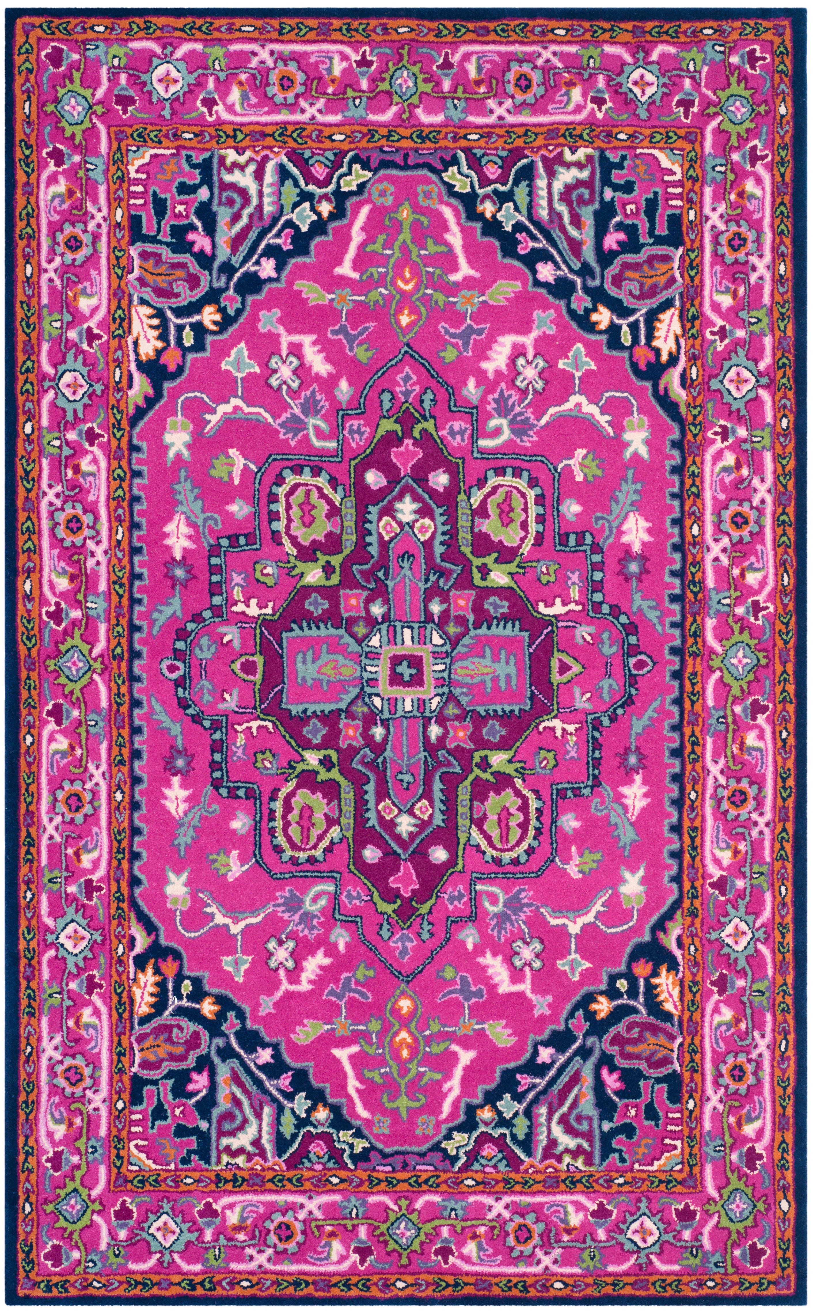 Safavieh Bellagio Bellagio 6' X 9' Area Rug, Pink/Navy, large