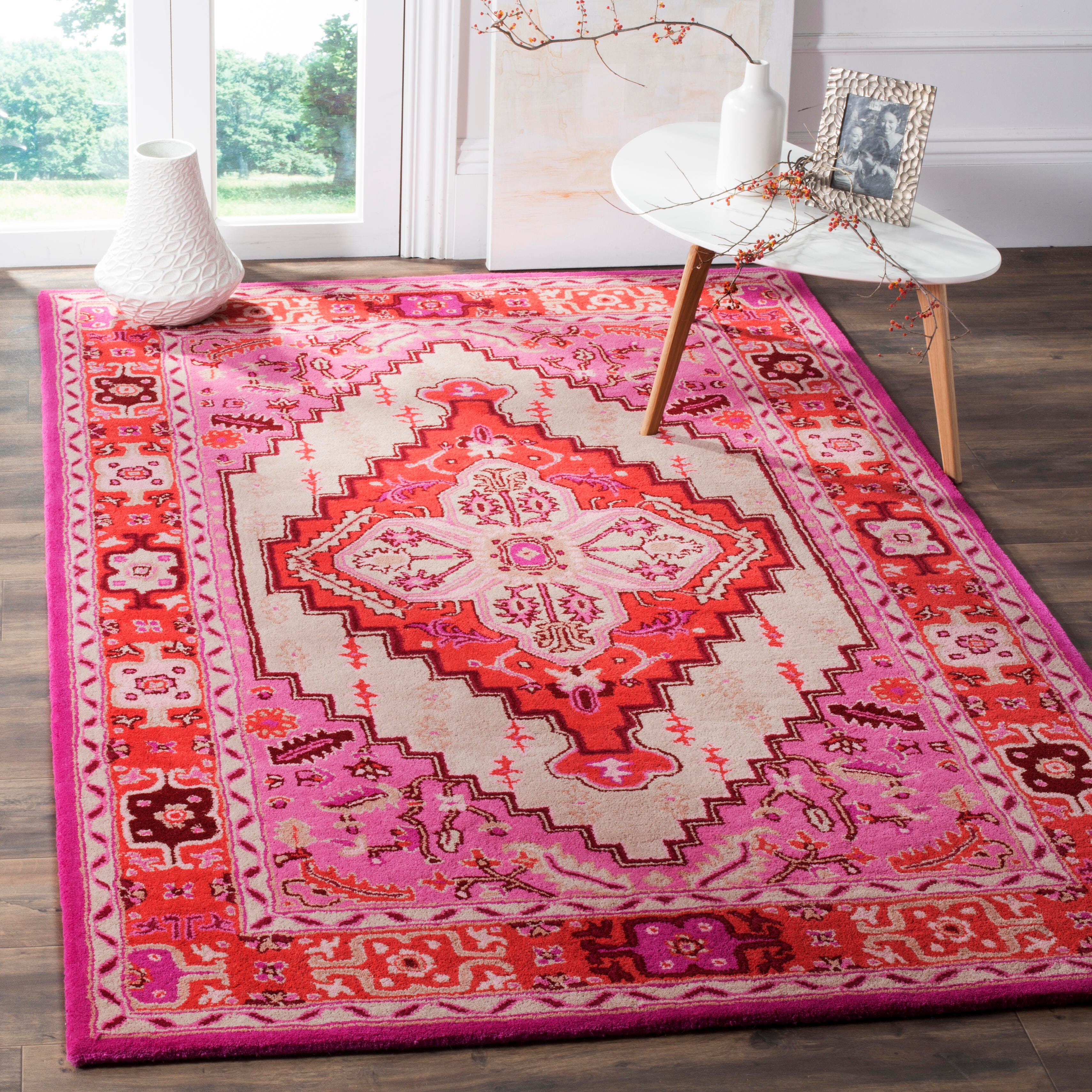Safavieh Bellagio 5' X 8' Area Rug, Red Pink/Ivory, rollover