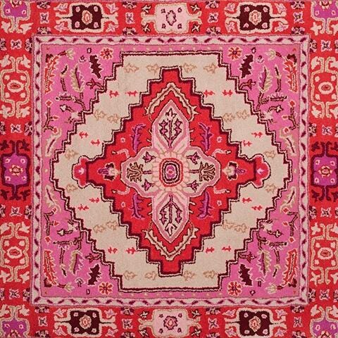 Safavieh Bellagio Bellagio 5' X 5' Square Area Rug, Red Pink/Ivory, large