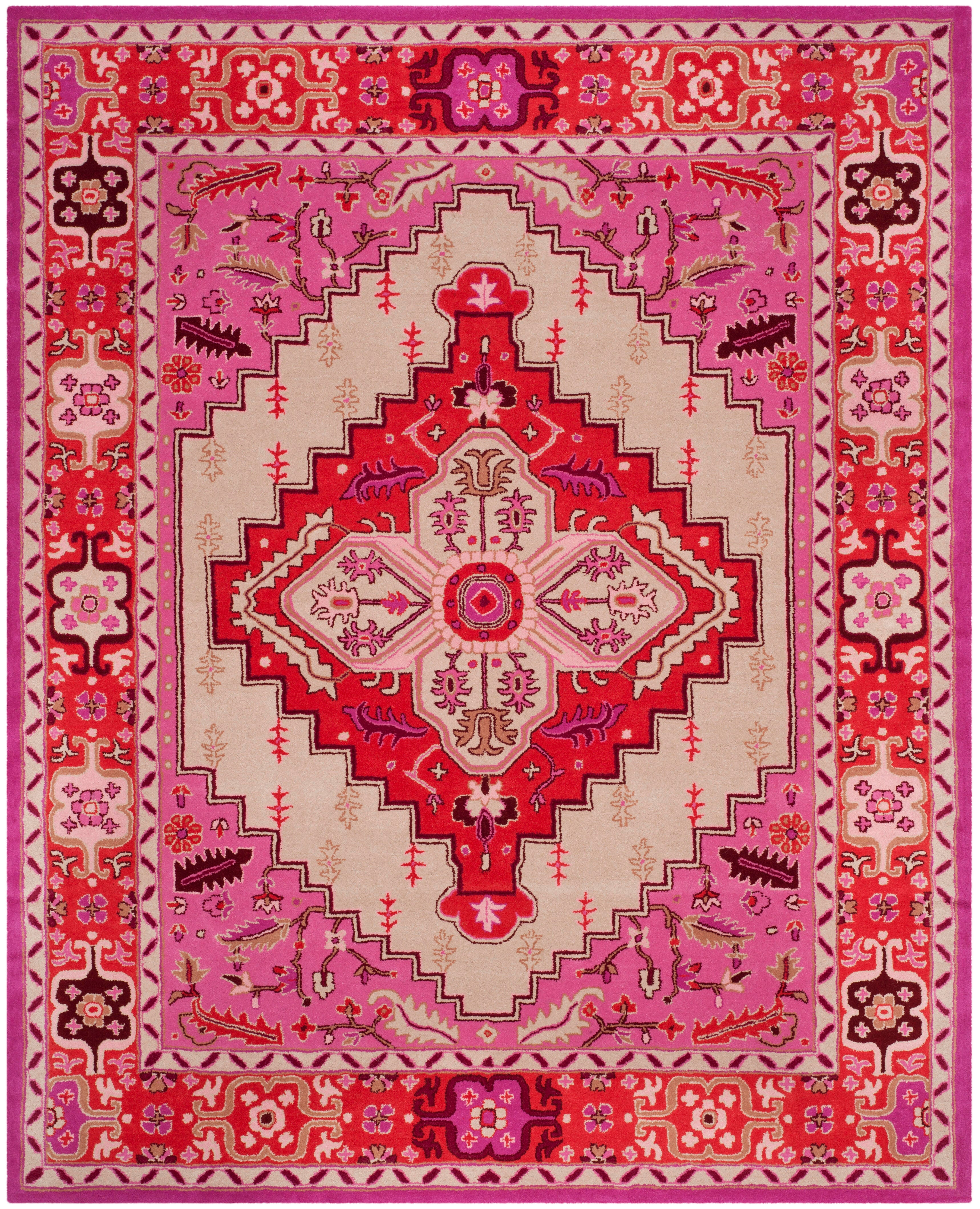 Safavieh Bellagio Bellagio 8' X 10' Area Rug, Red Pink/Ivory, large