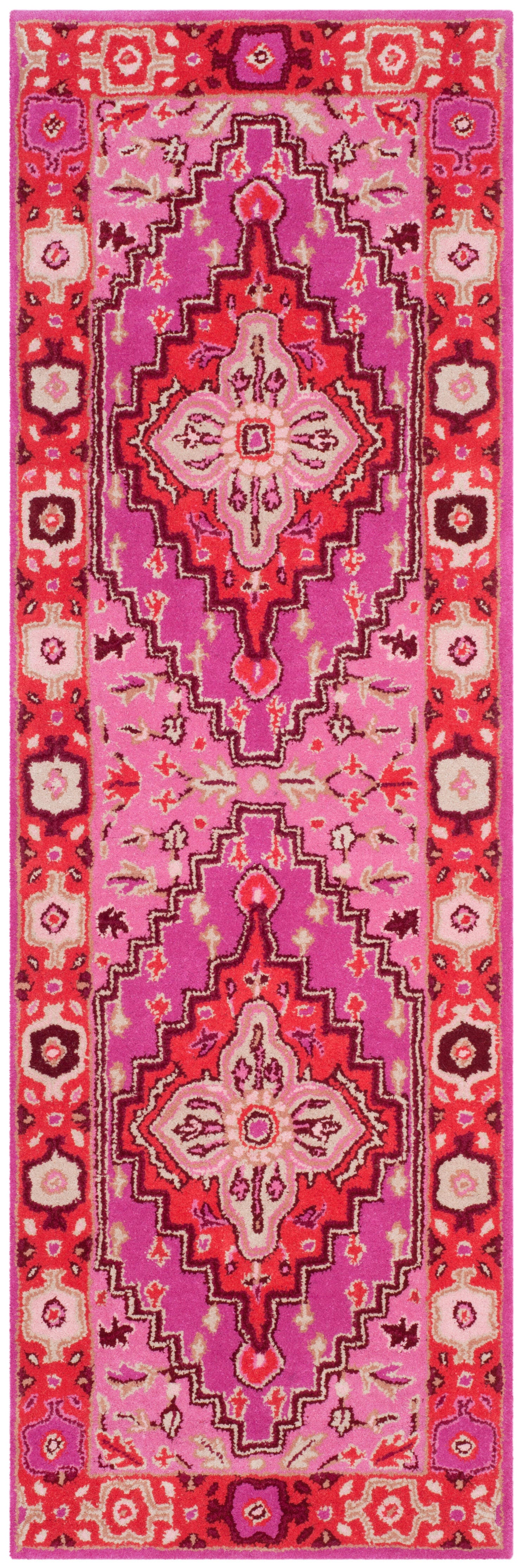 Safavieh Bellagio 2'3" X 11' Runner, Red/Pink, large