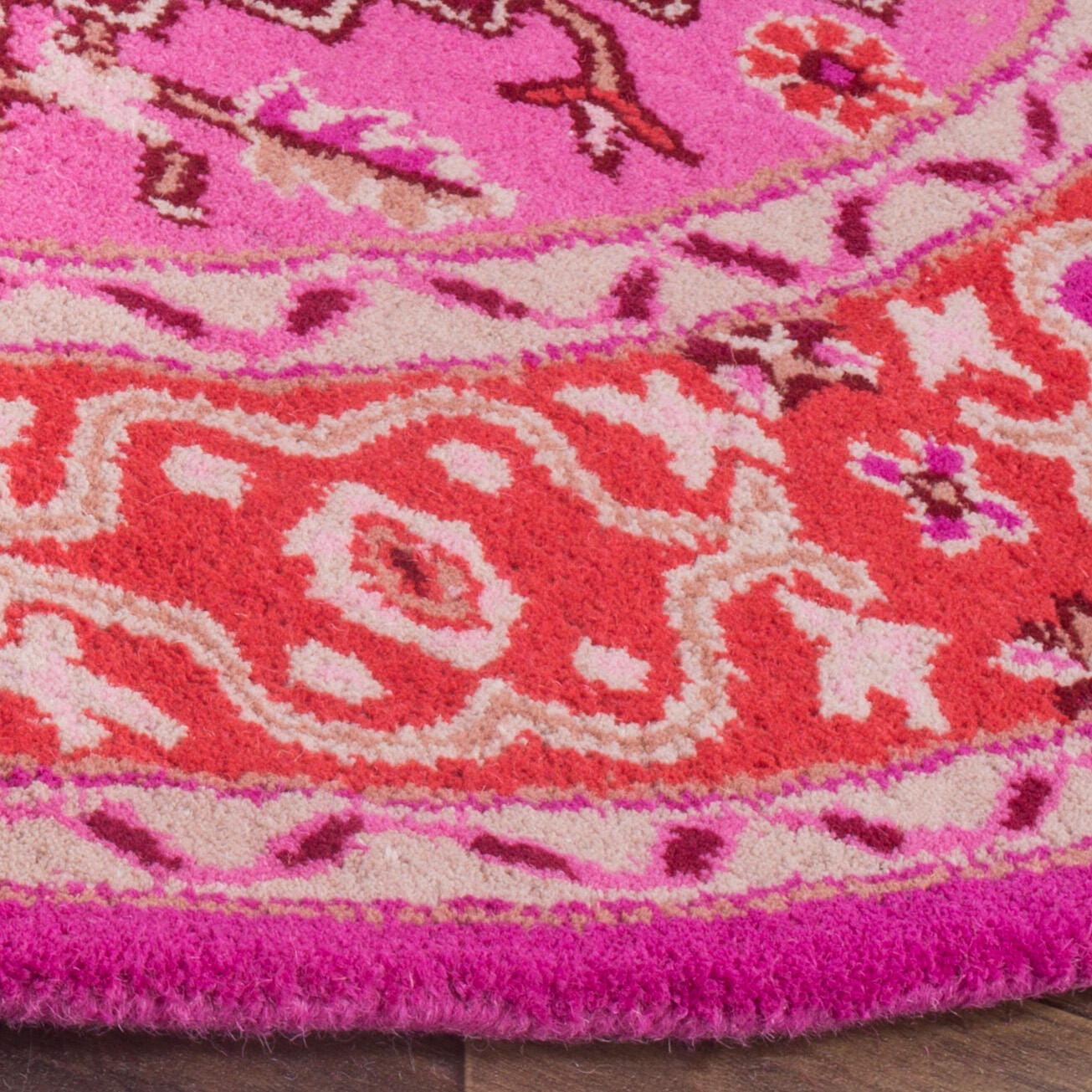Safavieh Bellagio Bellagio 5' X 5' Round Area Rug, Red/Pink, large