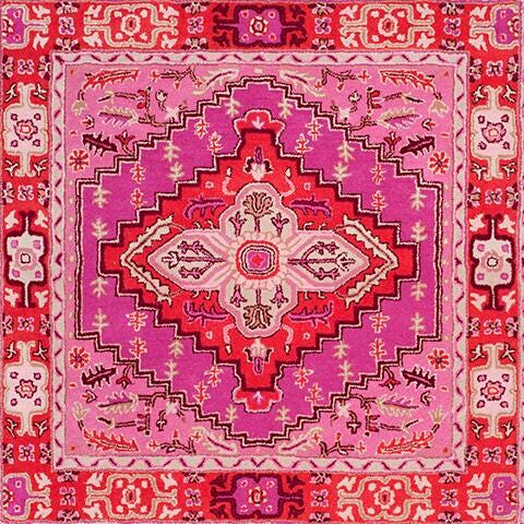 Safavieh Bellagio Bellagio 5' X 5' Square Area Rug, Red/Pink, large