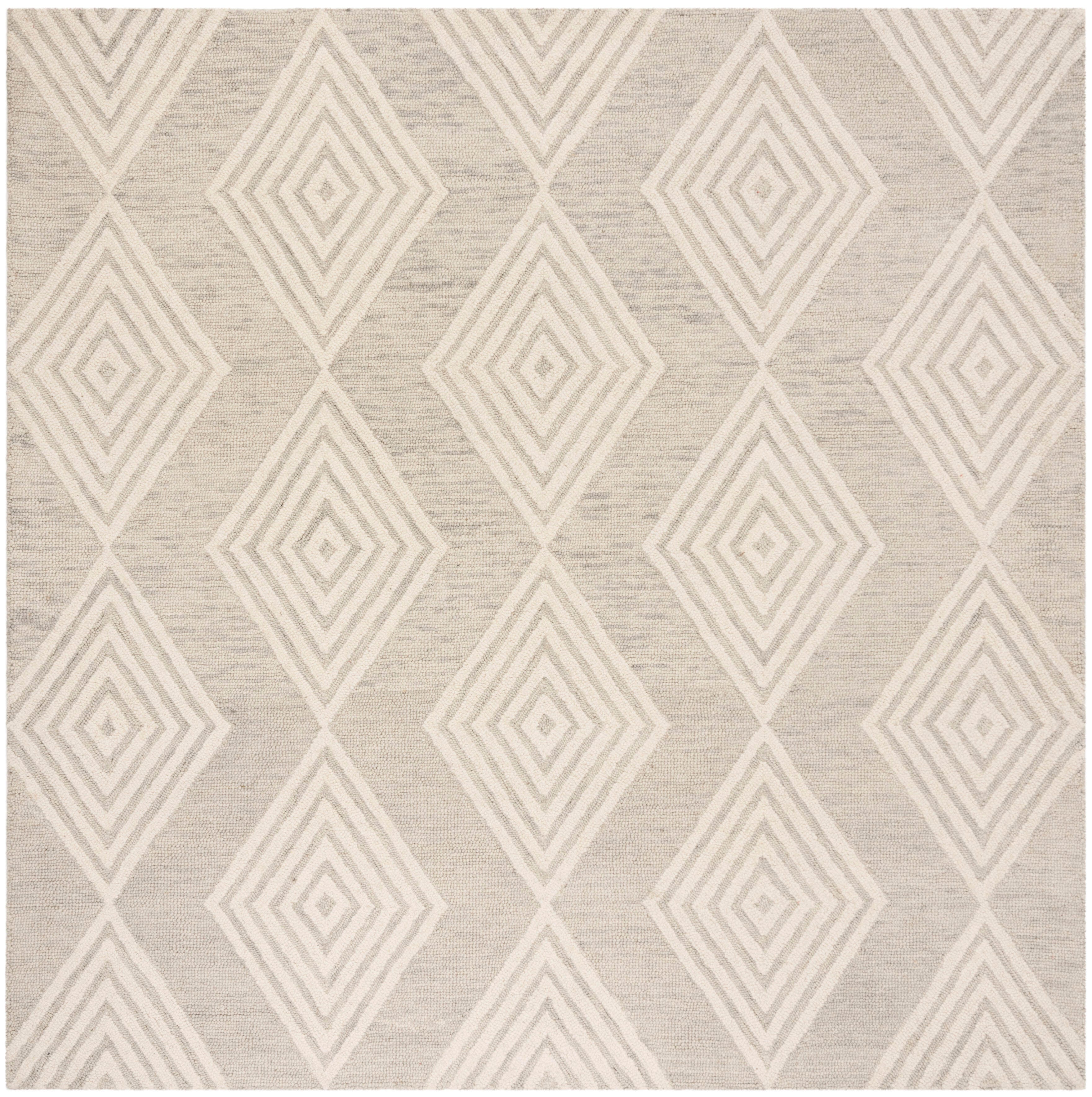 Safavieh Blossom 6' X 6' Square Area Rug, Silver/Ivory, large