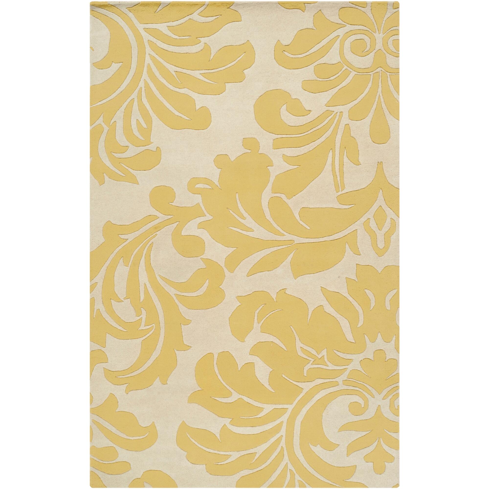 Home Accents Athena Paisley 5' X 8' Area Rug, Yellow, large