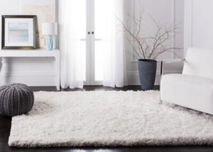 Atlantic Shag 4' x 6' Runner Rug, Ivory, rollover